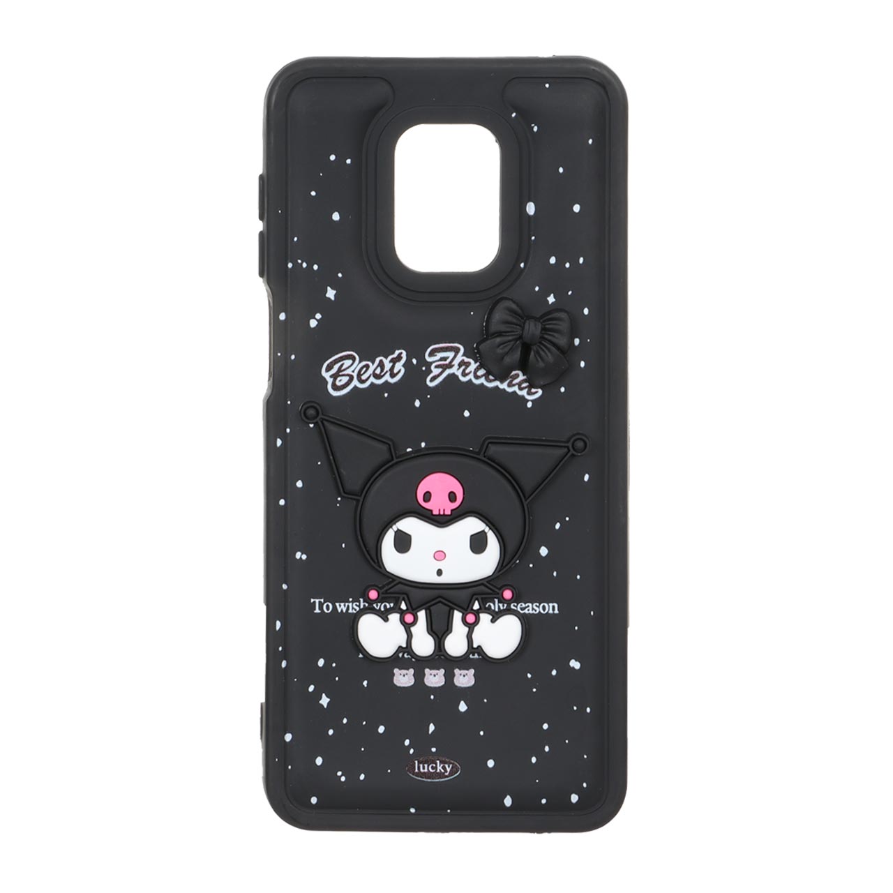 1565064 قاب پافر ساده Lucky عروسک خمیری Xiaomi Redmi Note 9S / Redmi Note 9 Pro / Redmi Note 9 Pro Max - مشکی - تصویر 1