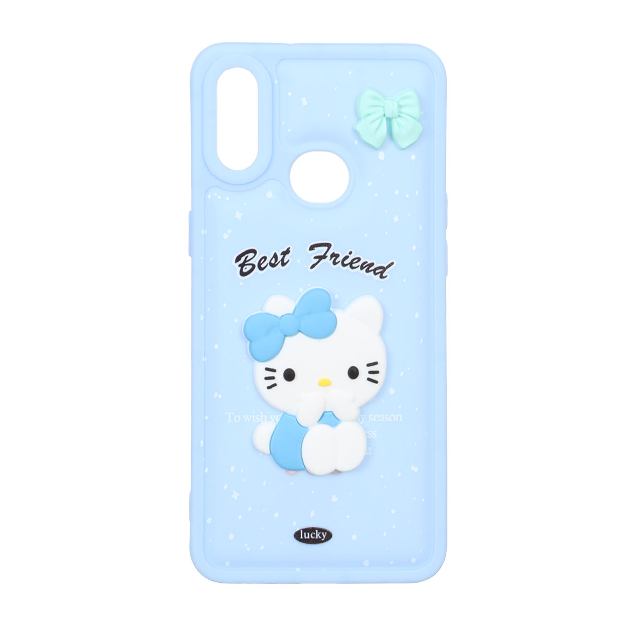 1565210 قاب پافر ساده Lucky عروسک خمیری Samsung Galaxy A10s - آبی - تصویر 1