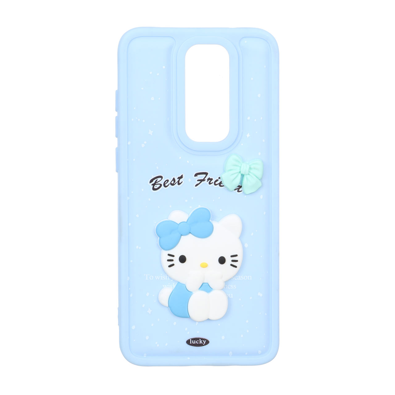 1565270 قاب پافر ساده Lucky عروسک خمیری Xiaomi Redmi Note 8 Pro - آبی - تصویر 1