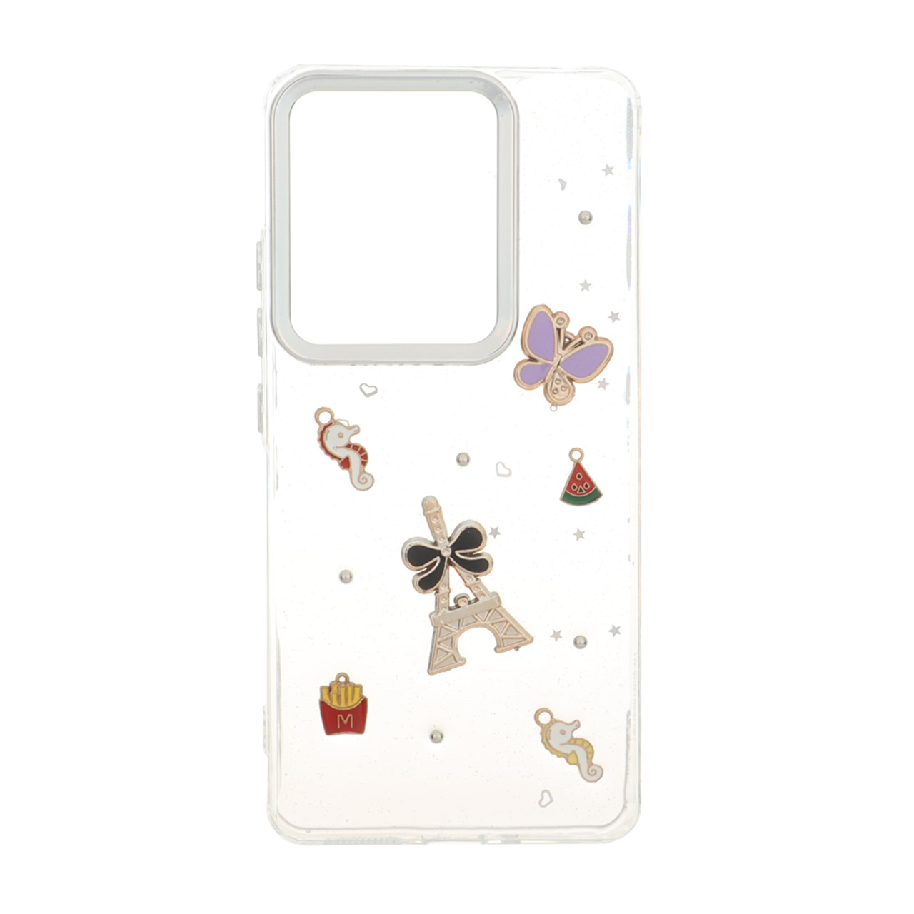 1565408 قاب رزینی طرح برجسته لنز سیلور Xiaomi Redmi Note 14S / Note 13 Pro 4G / Poco M6 Pro 4G - طرح 386 - تصویر 1