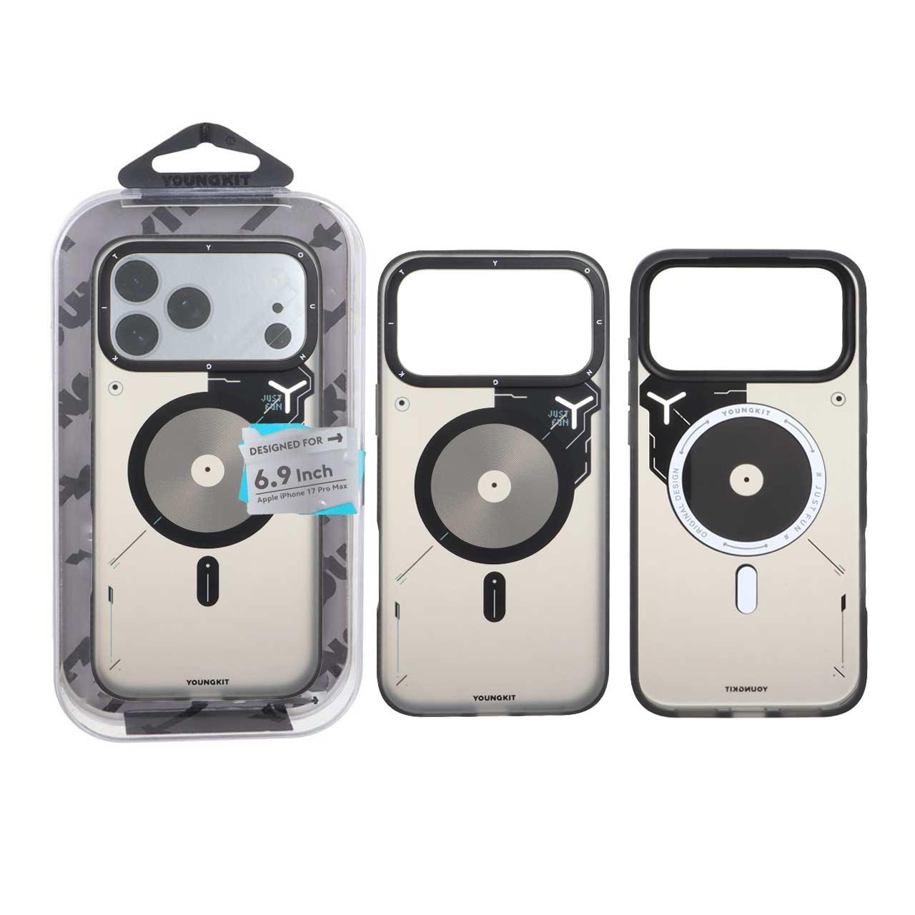 1565480 قاب اورجینال YoungKit Magsafe مدل Apple iPhone 17 Pro Max - مشکی (پک دار) - تصویر 1