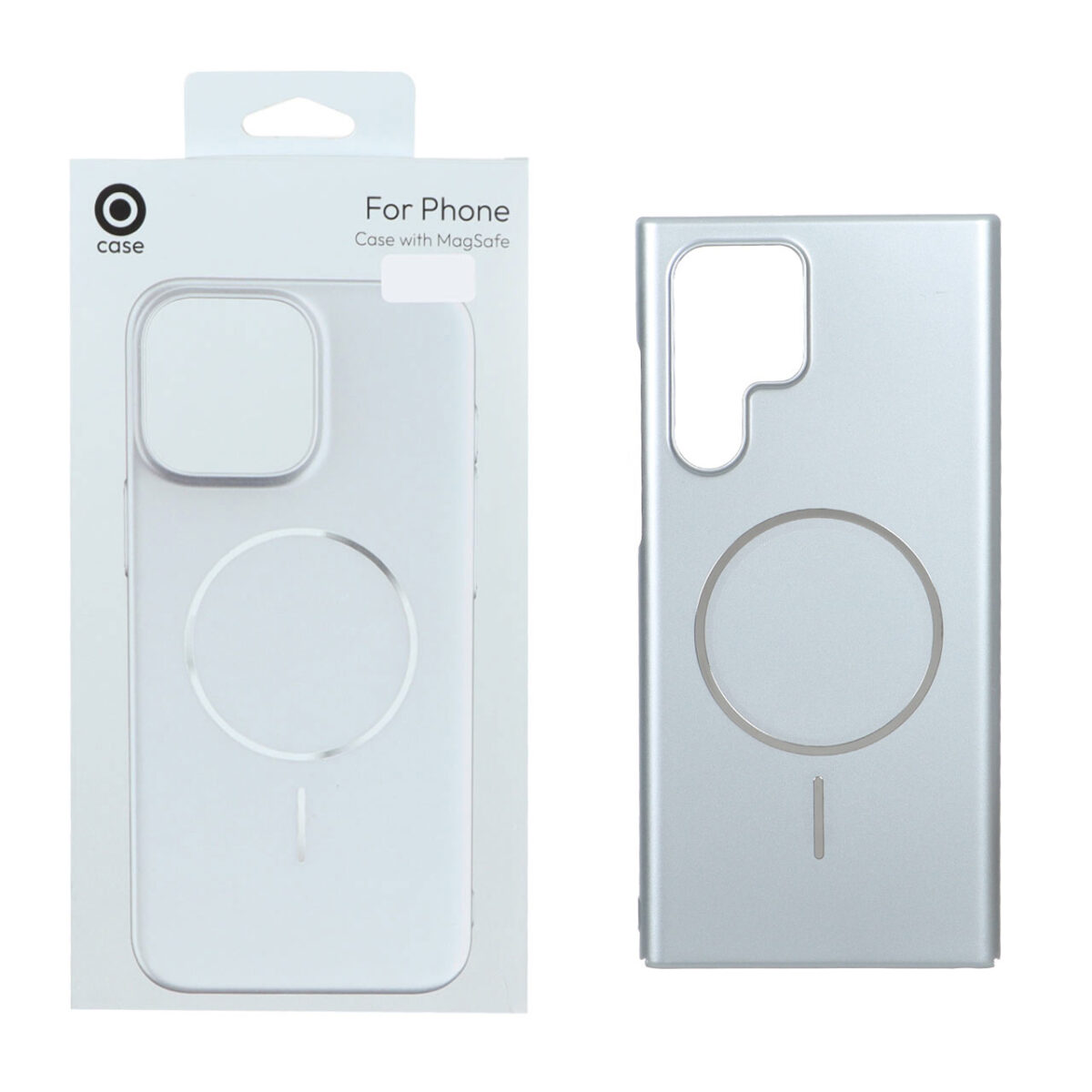 قاب متالیک MagSafe پشت سخت Samsung Galaxy S22 Ultra - نقره ای (پک دار) - تصویر 1