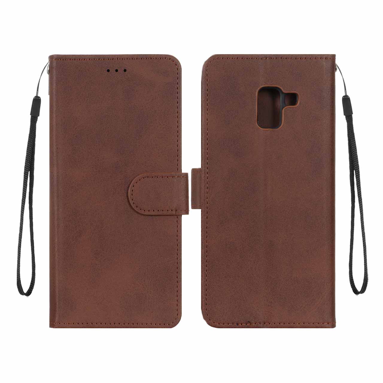 1566320 کیف موبایل مگنتی Samsung Galaxy A8 Plus / A730 - قهوه ای - تصویر 1