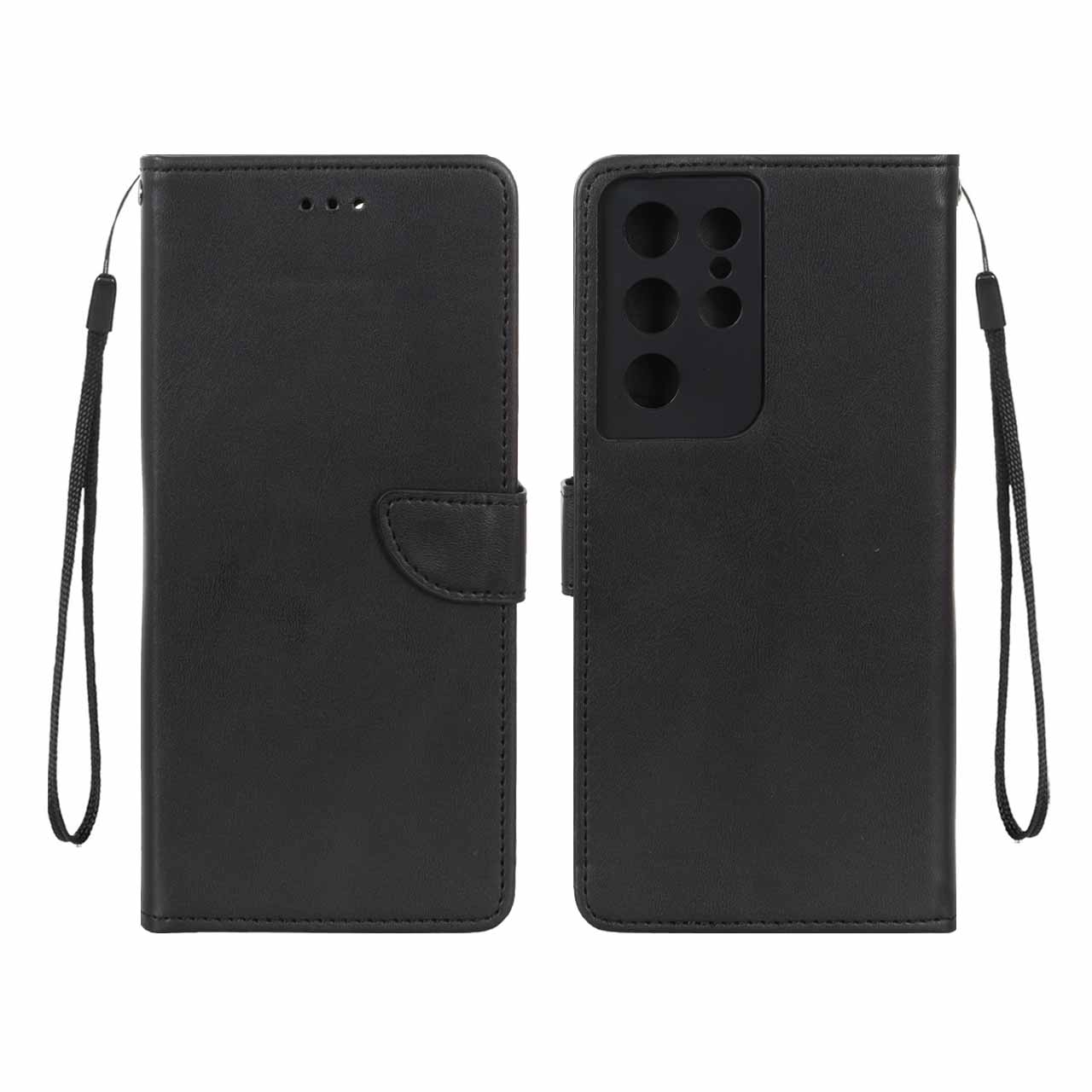 1566324 کیف چرمی موبایل مگنتی محافظ لنزدار Samsung Galaxy S21 Ultra - مشکی - تصویر 1