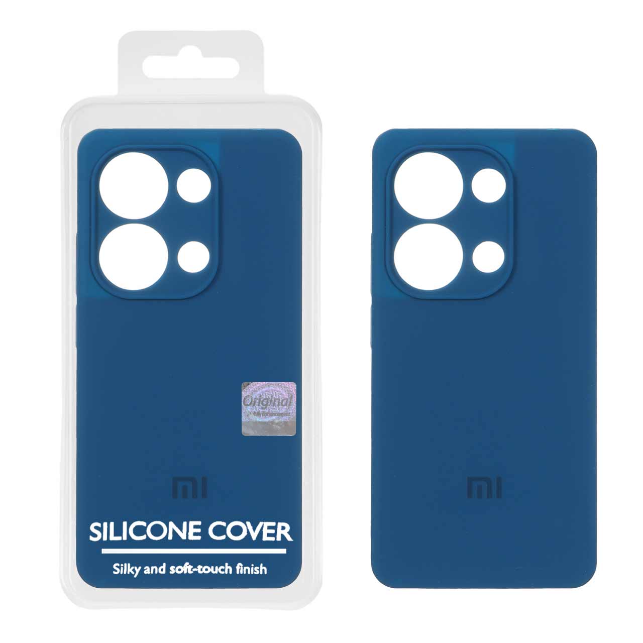 1568246 قاب سیلیکونی پاک کنی اورجینال Master Quality مدل Xiaomi Redmi Note 14S / Note 13 Pro 4G / Poco M6 Pro 4G - آبی کاربنی (پک دار ) - تصویر 1