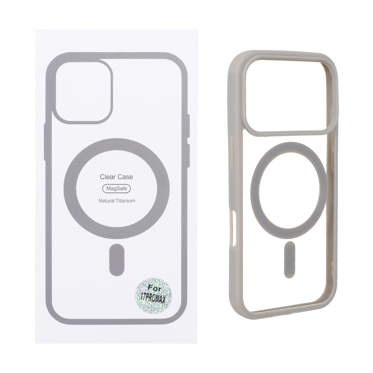 1568268 قاب شفاف دور رنگی Apple iPhone 17 Pro با قابلیت شارژ MagSafe - طوسی (پک دار) - MPS - تصویر 1