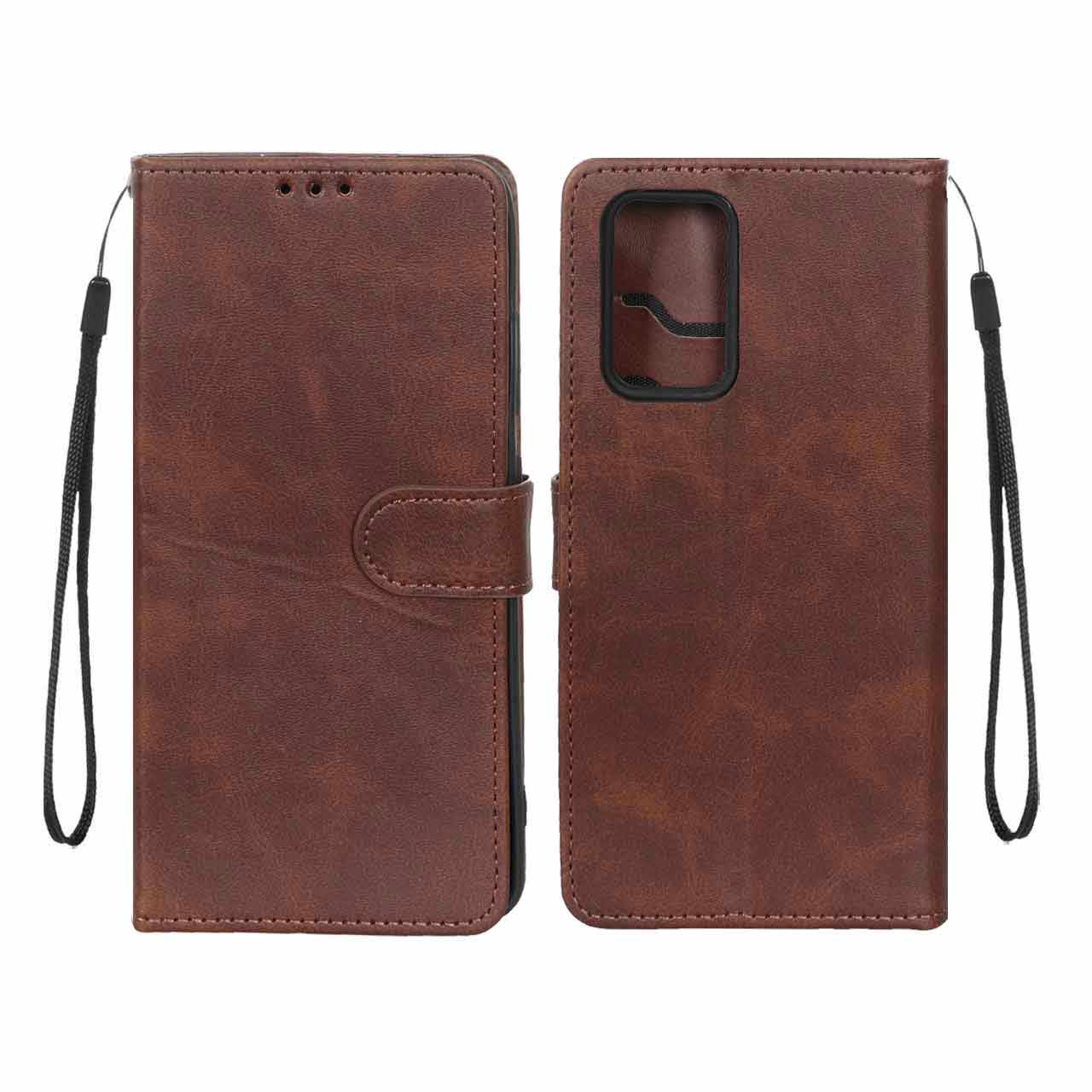 1568622 کیف موبایل مگنتی درجه یک MNC مدل Samsung Galaxy A52 / A52s - قهوه ای - تصویر 1