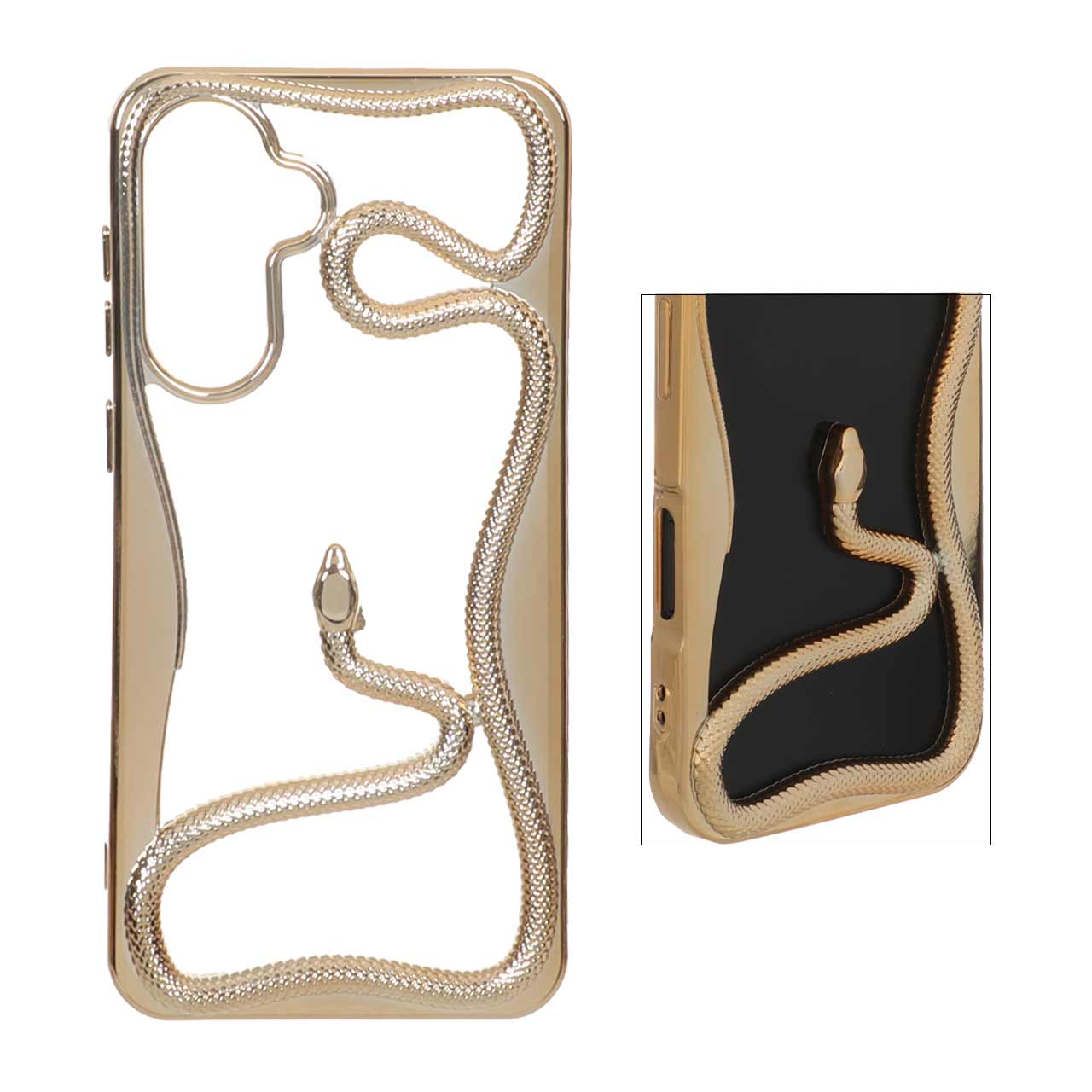 1570846 قاب الکتروپلیتینگ Snake مدل Samsung Galaxy A56 / A36 - طلایی - تصویر 1