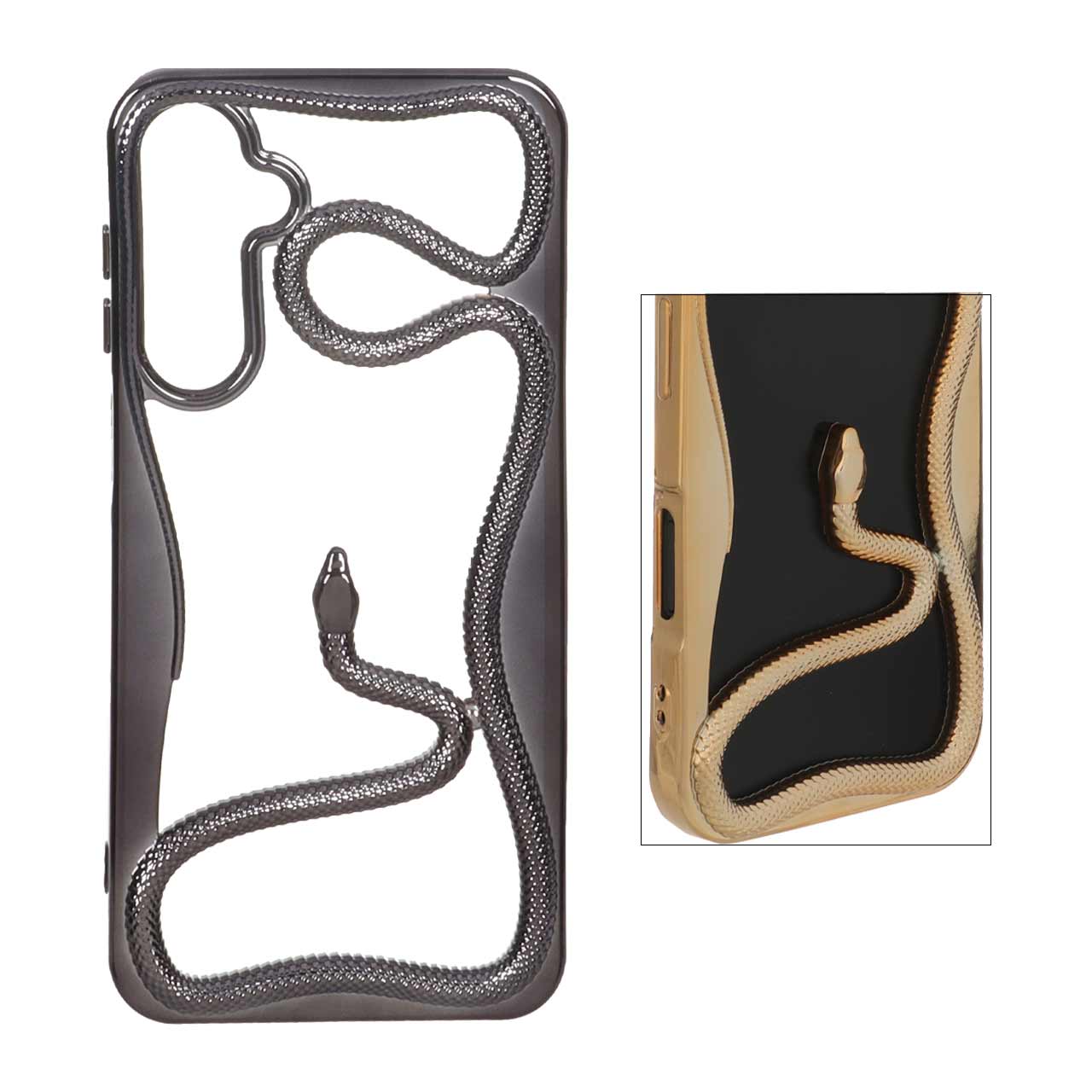 1570868 قاب الکتروپلیتینگ Snake مدل Samsung Galaxy A17 / A26 - مشکی - تصویر 1
