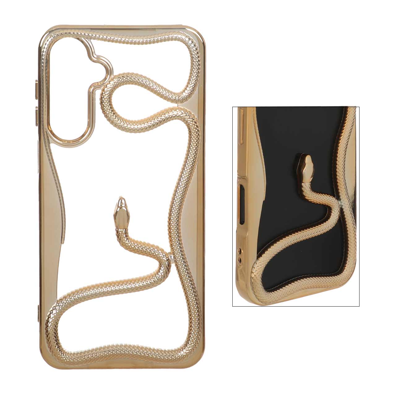 1570870 قاب الکتروپلیتینگ Snake مدل Samsung Galaxy A17 / A26 - طلایی - تصویر 1