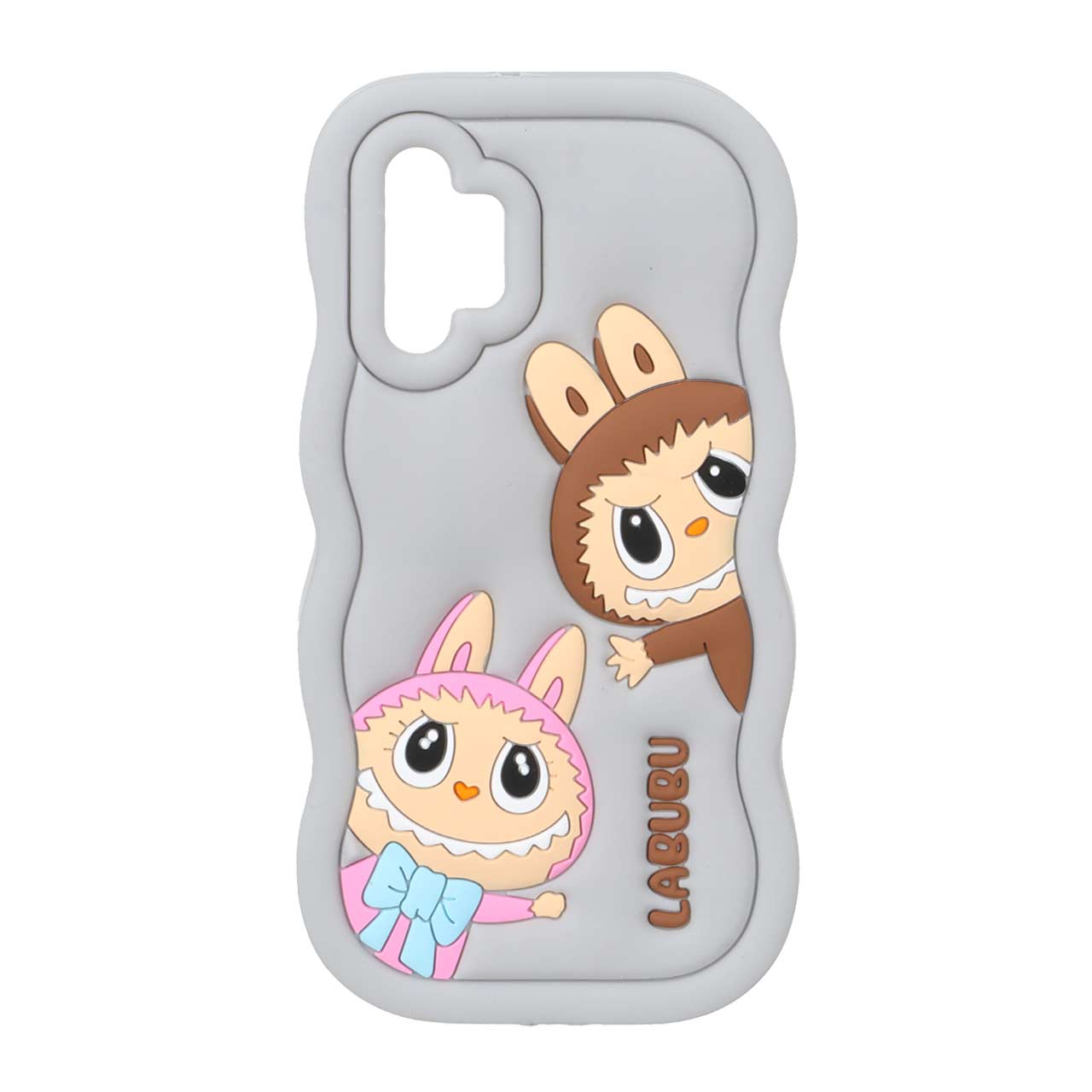 1571702 قاب سیلیکونی کنگره ای Labubu برجسته فانتزی Samsung Galaxy A32 4G - طوسی - تصویر 1