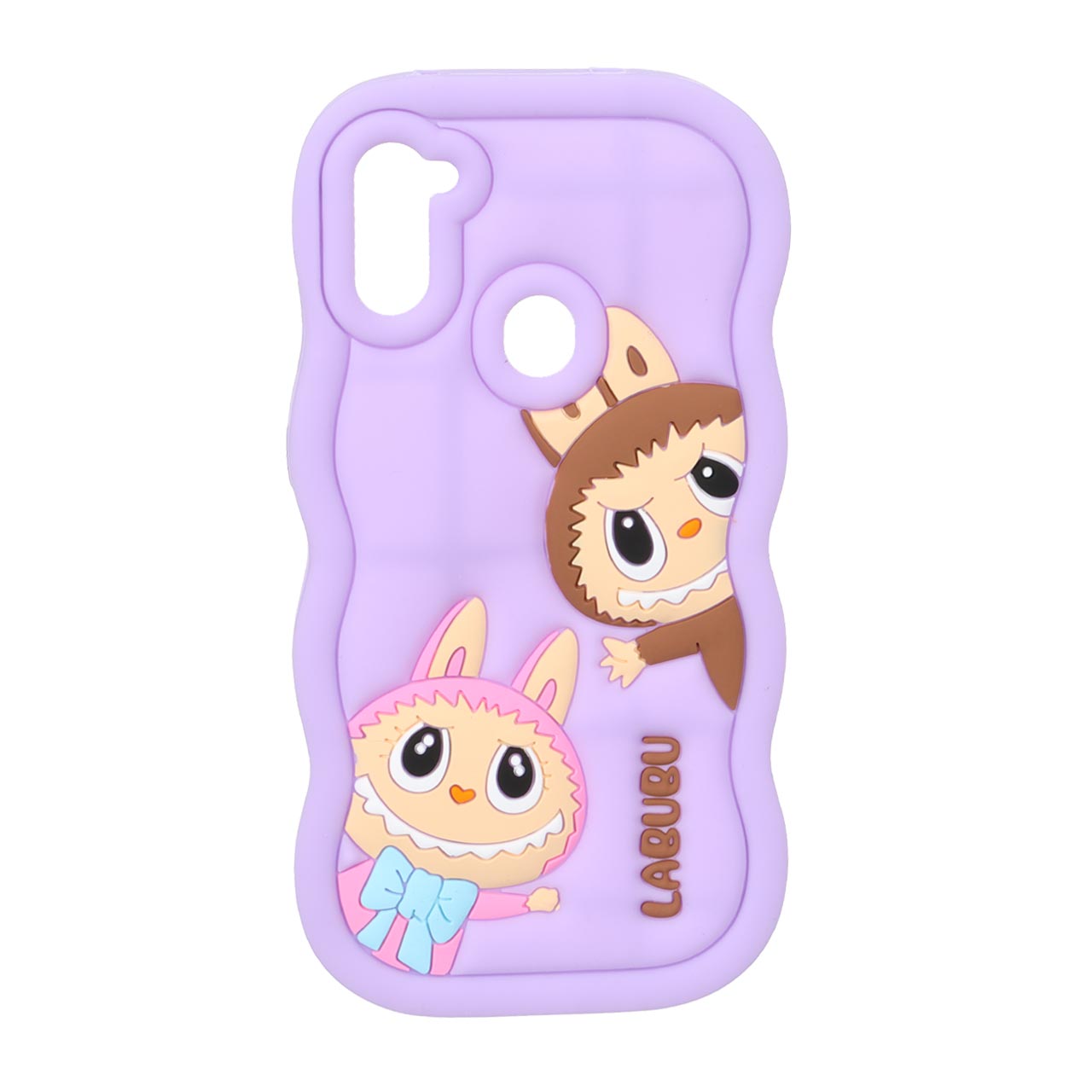 1571790 قاب سیلیکونی کنگره ای Labubu برجسته فانتزی Samsung Galaxy A11 / M11 - بنفش روشن - تصویر 1