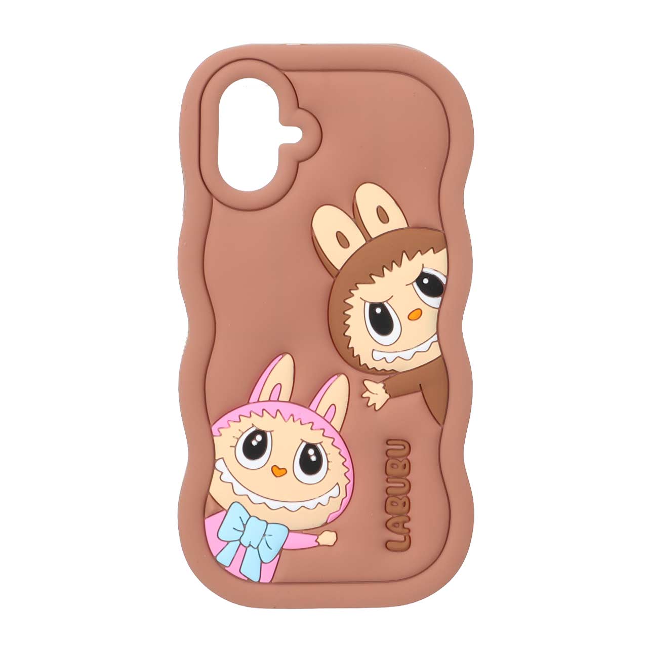 1571810 قاب سیلیکونی کنگره ای Labubu برجسته فانتزی Samsung Galaxy A07 - قهوه ای - تصویر 1