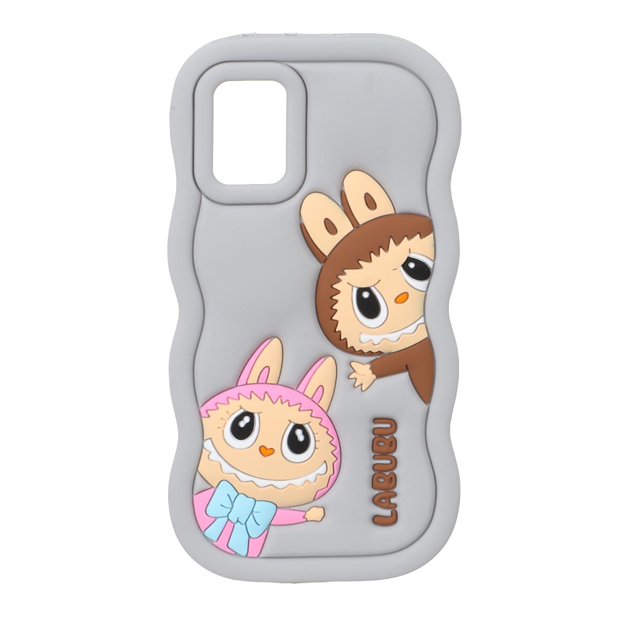 1571856 قاب سیلیکونی کنگره ای Labubu برجسته فانتزی Samsung Galaxy A31 / A51 - طوسی - تصویر 1