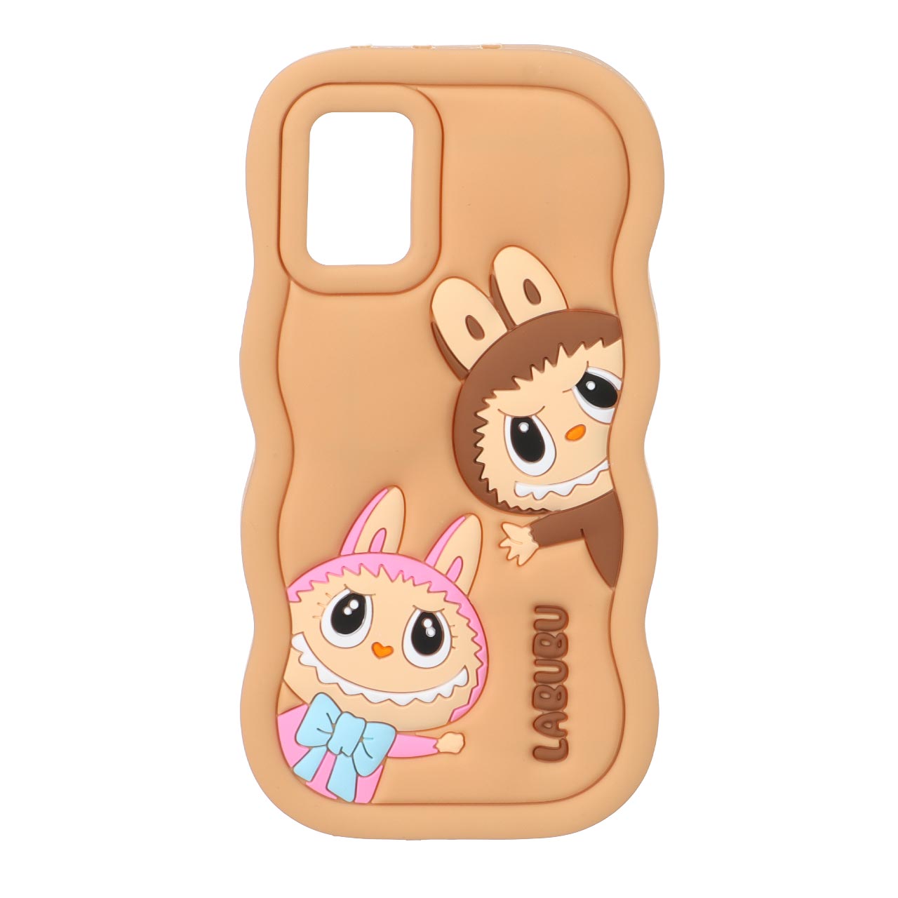 1571862 قاب سیلیکونی کنگره ای Labubu برجسته فانتزی Samsung Galaxy A31 / A51 - عسلی - تصویر 1