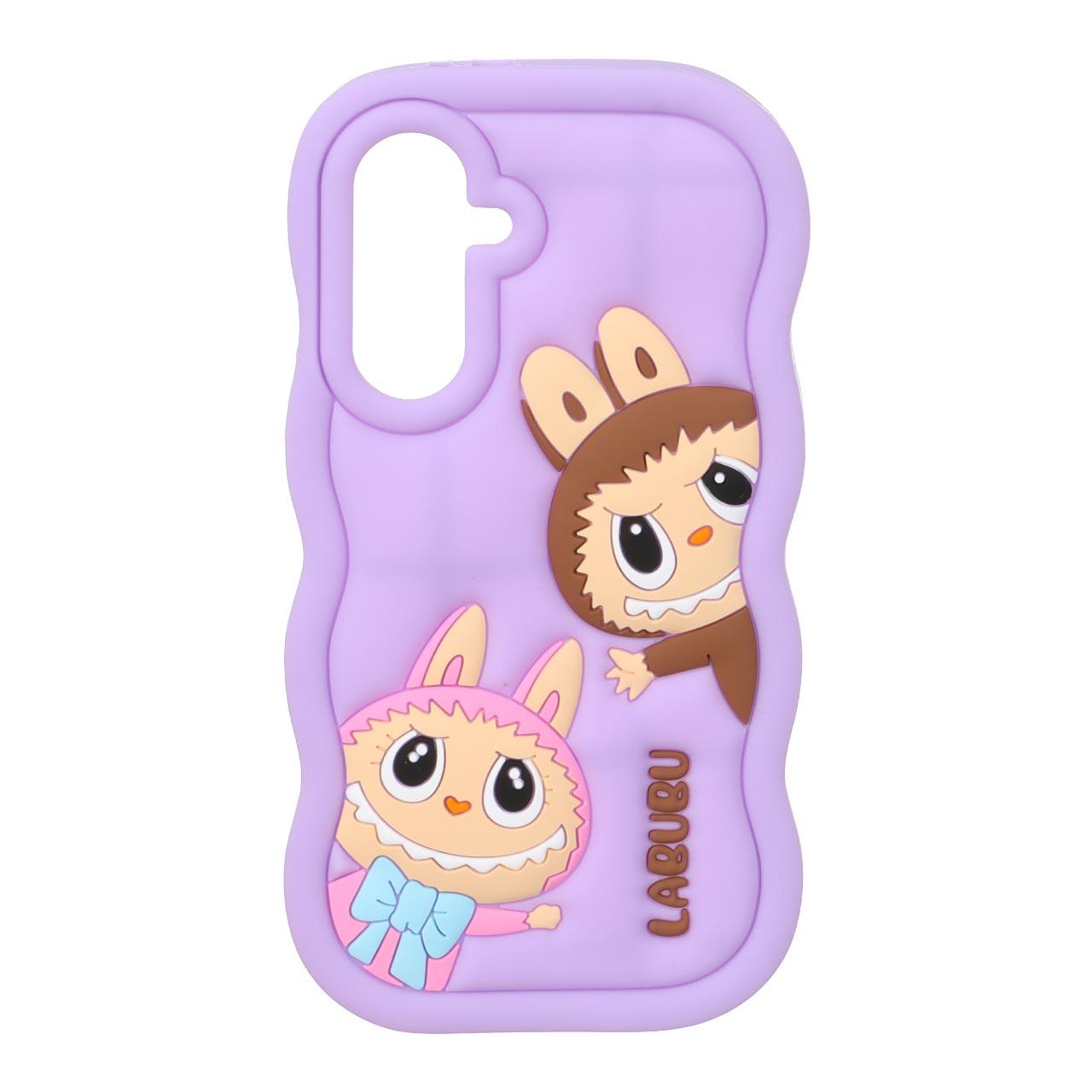 1571902 قاب سیلیکونی کنگره ای Labubu برجسته فانتزی Samsung Galaxy A56 / A36 / A26 - بنفش روشن - تصویر 1