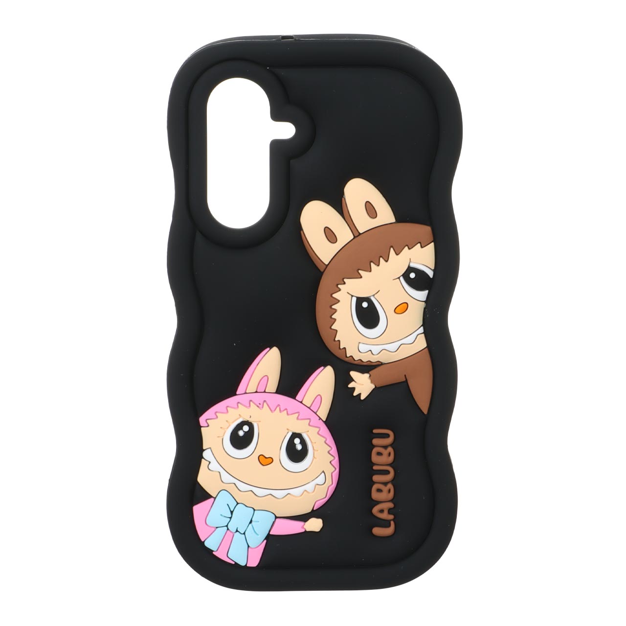 1571938 قاب سیلیکونی کنگره ای Labubu برجسته فانتزی Samsung Galaxy A17 / A26 - مشکی - تصویر 1