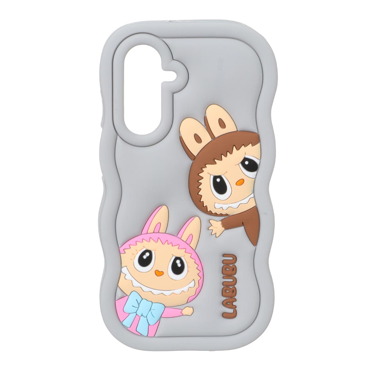 1571940 قاب سیلیکونی کنگره ای Labubu برجسته فانتزی Samsung Galaxy A17 / A26 - طوسی - تصویر 1