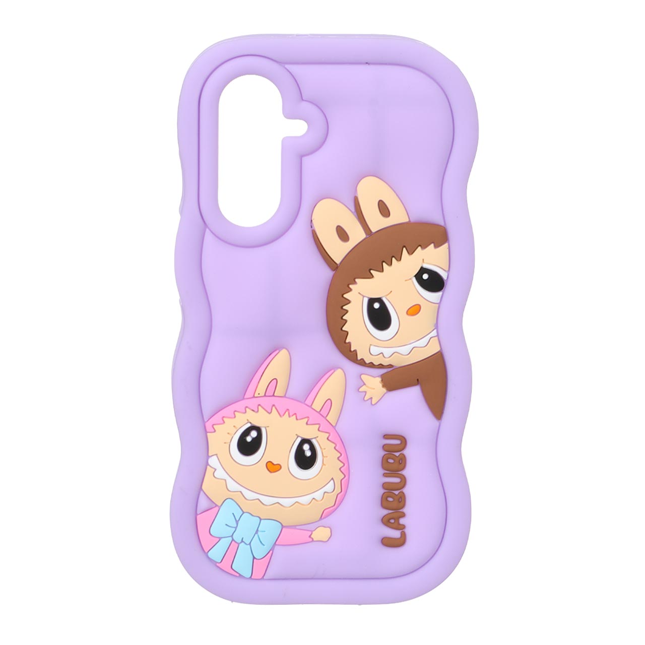 1571944 قاب سیلیکونی کنگره ای Labubu برجسته فانتزی Samsung Galaxy A17 / A26 - بنفش روشن - تصویر 1