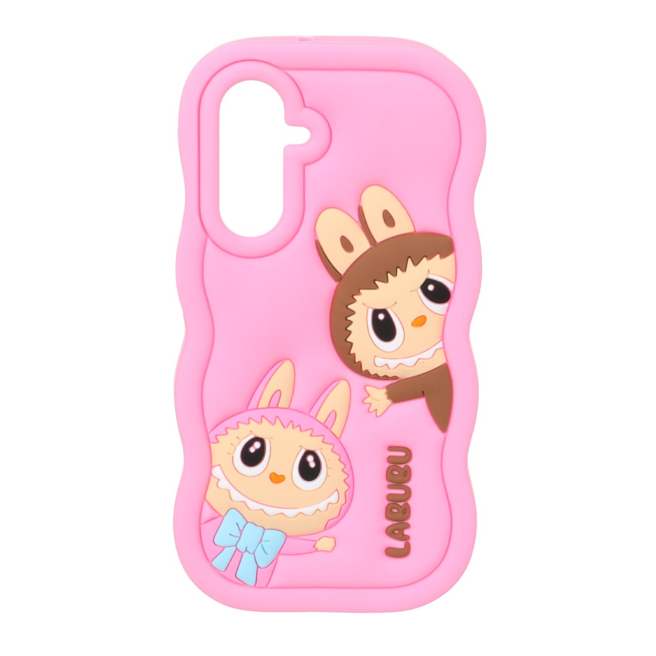1571948 قاب سیلیکونی کنگره ای Labubu برجسته فانتزی Samsung Galaxy A17 / A26 - صورتی - تصویر 1
