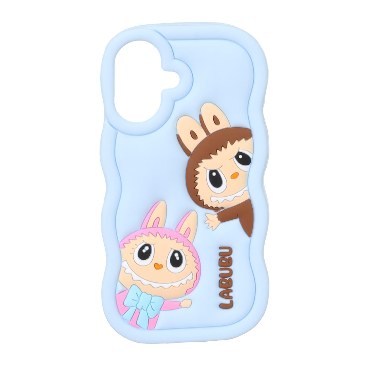 1572054 قاب سیلیکونی کنگره ای Labubu برجسته فانتزی Apple iPhone 16 - آبی - تصویر 1