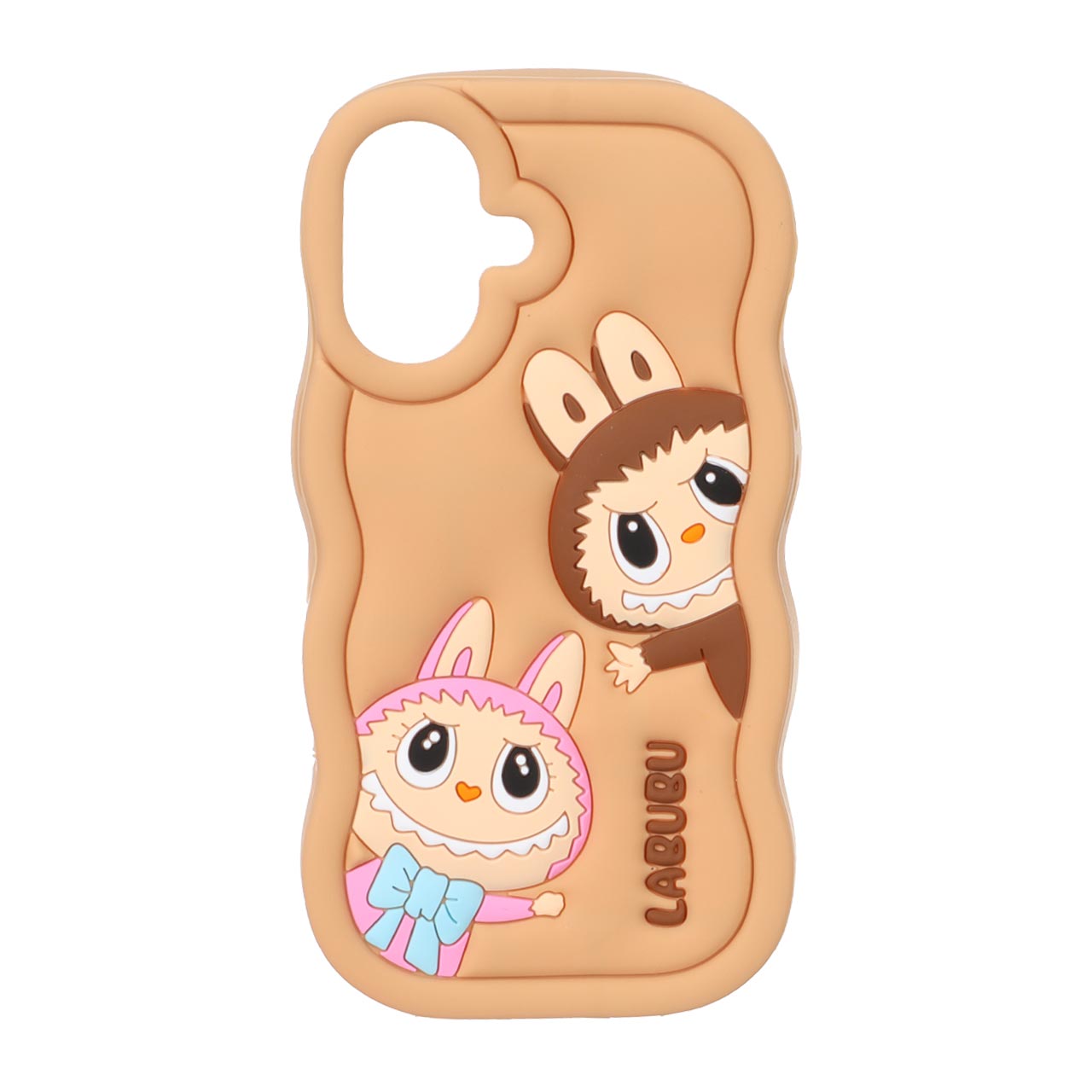 1572058 قاب سیلیکونی کنگره ای Labubu برجسته فانتزی Apple iPhone 16 - عسلی - تصویر 1