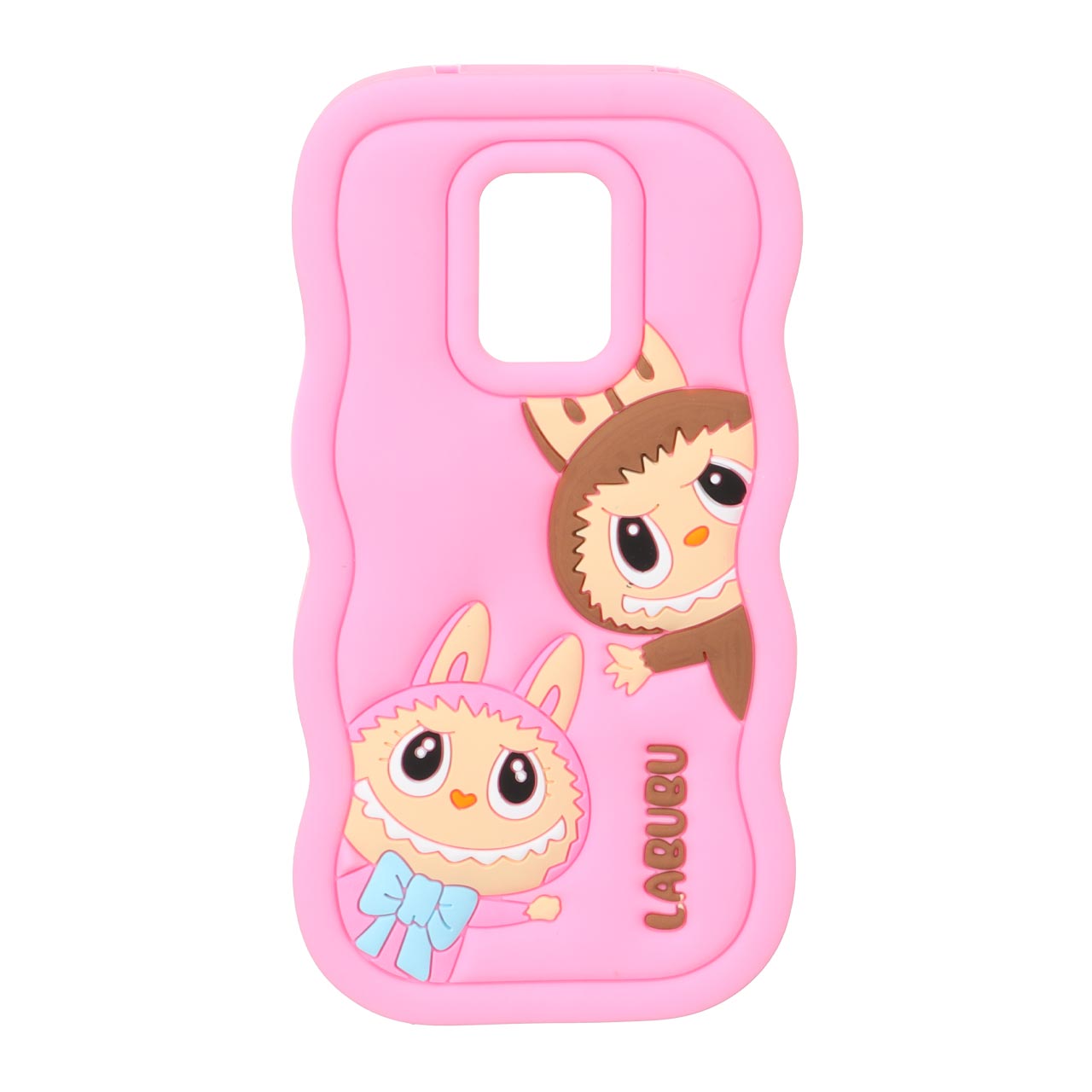 1572228 قاب سیلیکونی کنگره ای Labubu برجسته فانتزی Xiaomi Redmi Note 9S / Redmi Note 9 Pro / Redmi Note 9 Pro Max - صورتی - تصویر 1