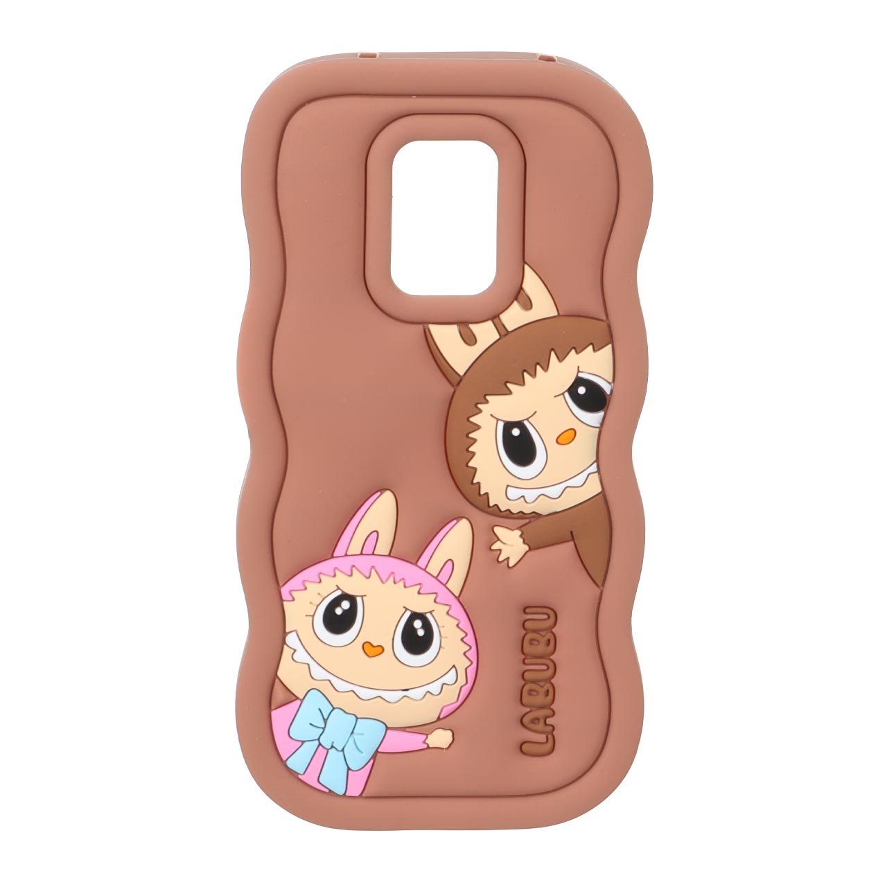 1572230 قاب سیلیکونی کنگره ای Labubu برجسته فانتزی Xiaomi Redmi Note 9S / Redmi Note 9 Pro / Redmi Note 9 Pro Max - قهوه ای - تصویر 1