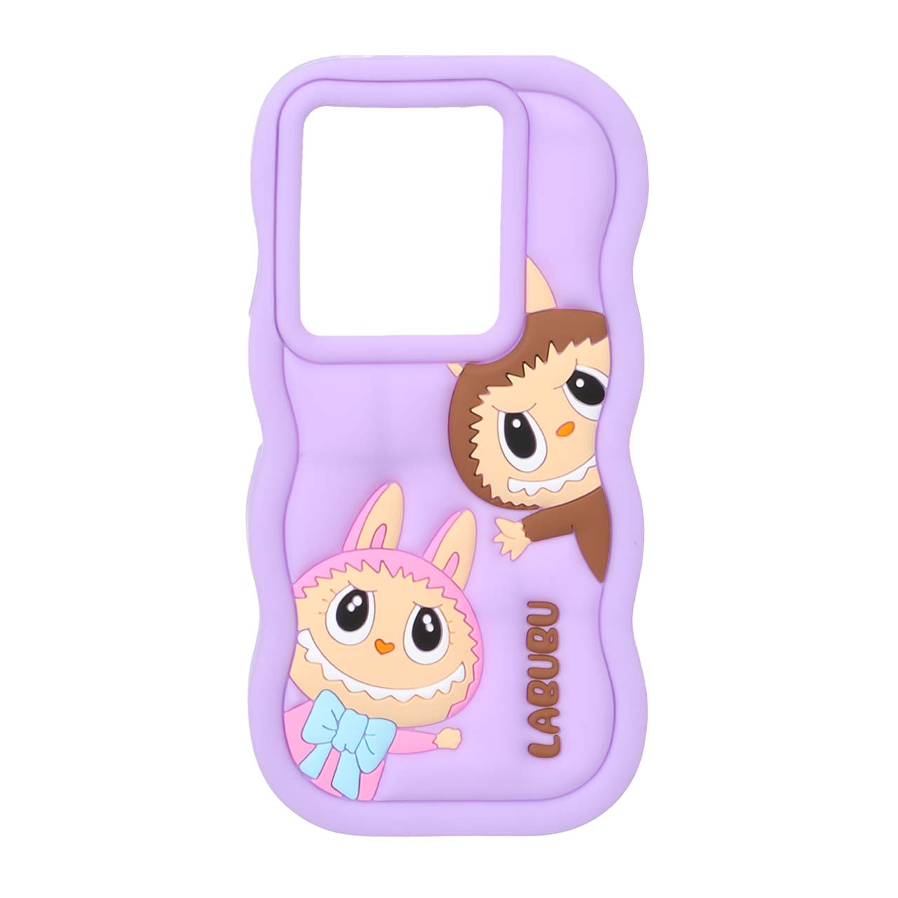 1572238 قاب سیلیکونی کنگره ای Labubu برجسته فانتزی Xiaomi Redmi Note 13 4G / Redmi Note 13 5G / Redmi Note 14S / Note 13 Pro 4G / Redmi Note 13 Pro 5G / Poco X6 5G / Poco M6 Pro 4G - بنفش روشن - تصویر 1