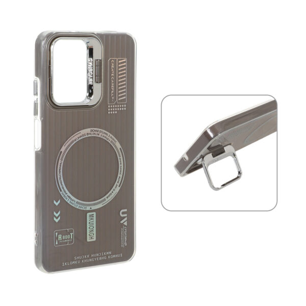 قاب Cyns Case ژله ای دو لایه RT لنز استندشو طرح مگ سیف Xiaomi Redmi Note 10 4G / Redmi Note 10S / Poco M5S - خاکستری