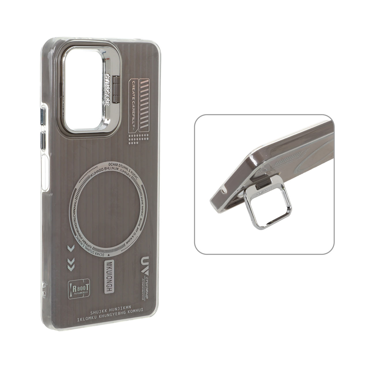 1572884 قاب Cyns Case ژله ای دو لایه RT لنز استندشو طرح مگ سیف Xiaomi Redmi Note 10 Pro 4G / Redmi Note 10 Pro Max - خاکستری - تصویر 1