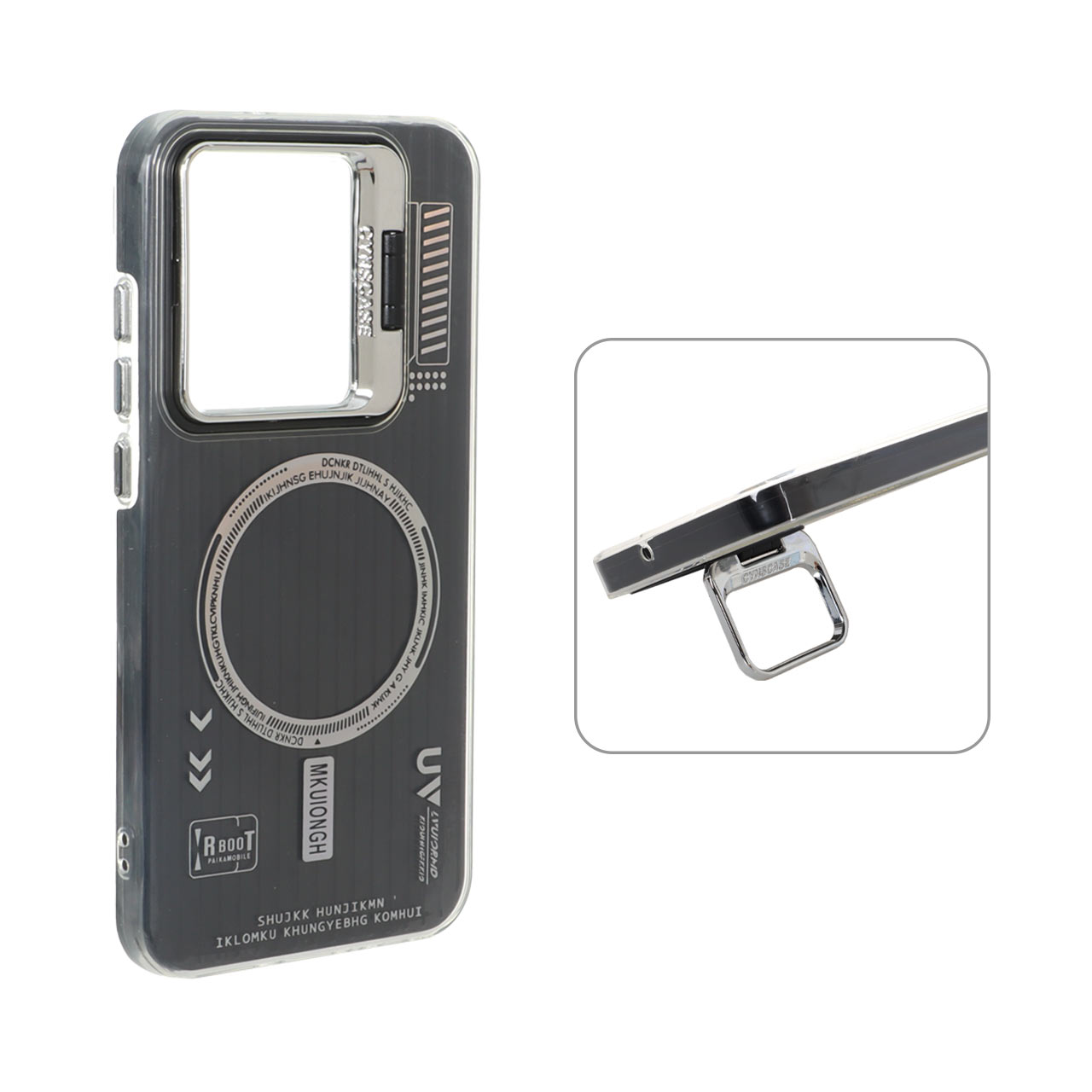 1573060 قاب Cyns Case ژله ای دو لایه RT لنز استندشو طرح مگ سیف Xiaomi Redmi Note 8 - مشکی - تصویر 1