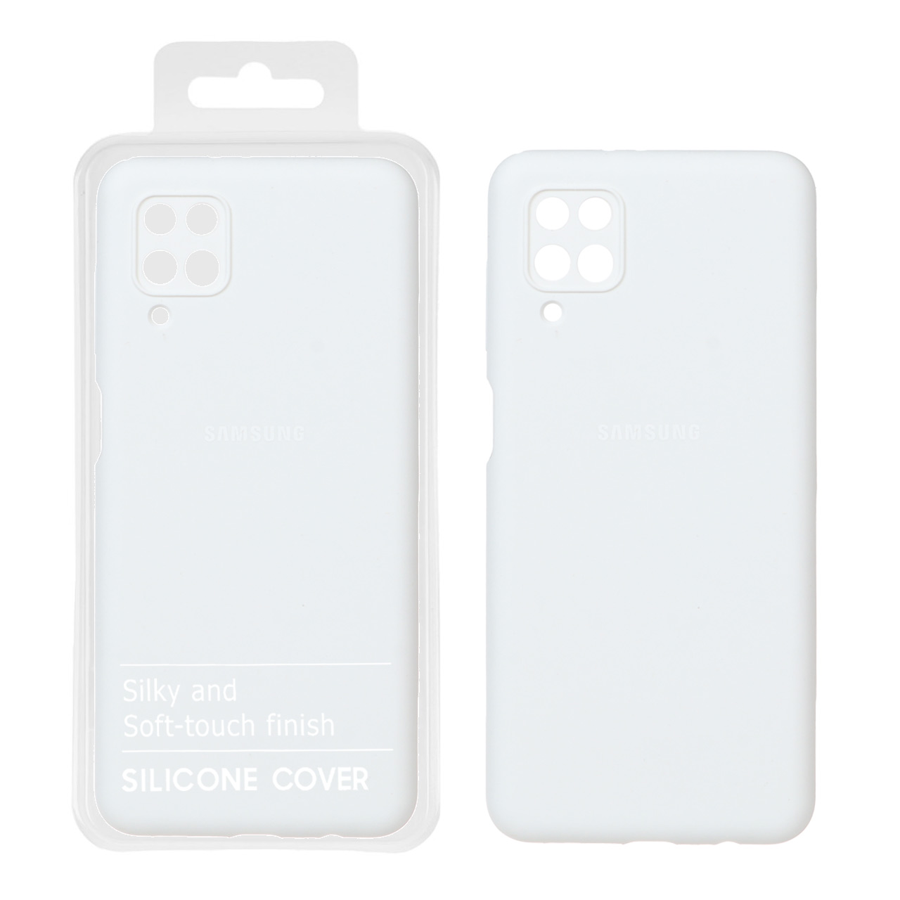 667938 قاب سیلیکونی پاک کنی محافظ لنزدار اورجینال Samsung A12 / M12 / F12 - سفید (پک اصلی) - تصویر 1