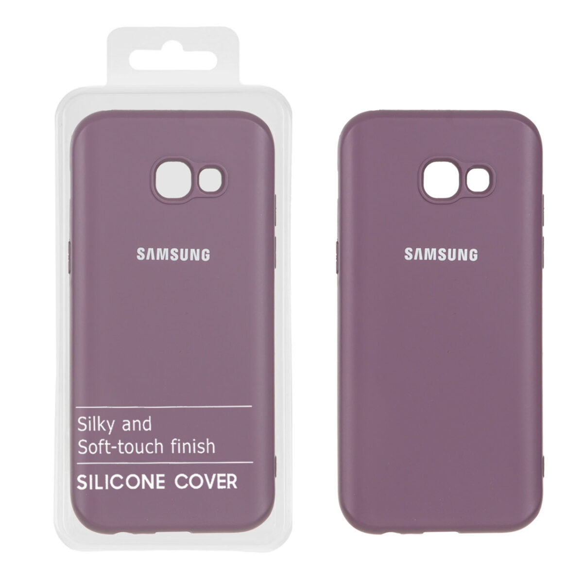 قاب نیو سیلیکون محافظ لنزدار Samsung A5-2017 / A520 - RFF - بادمجانی (پک دار) - تصویر 1