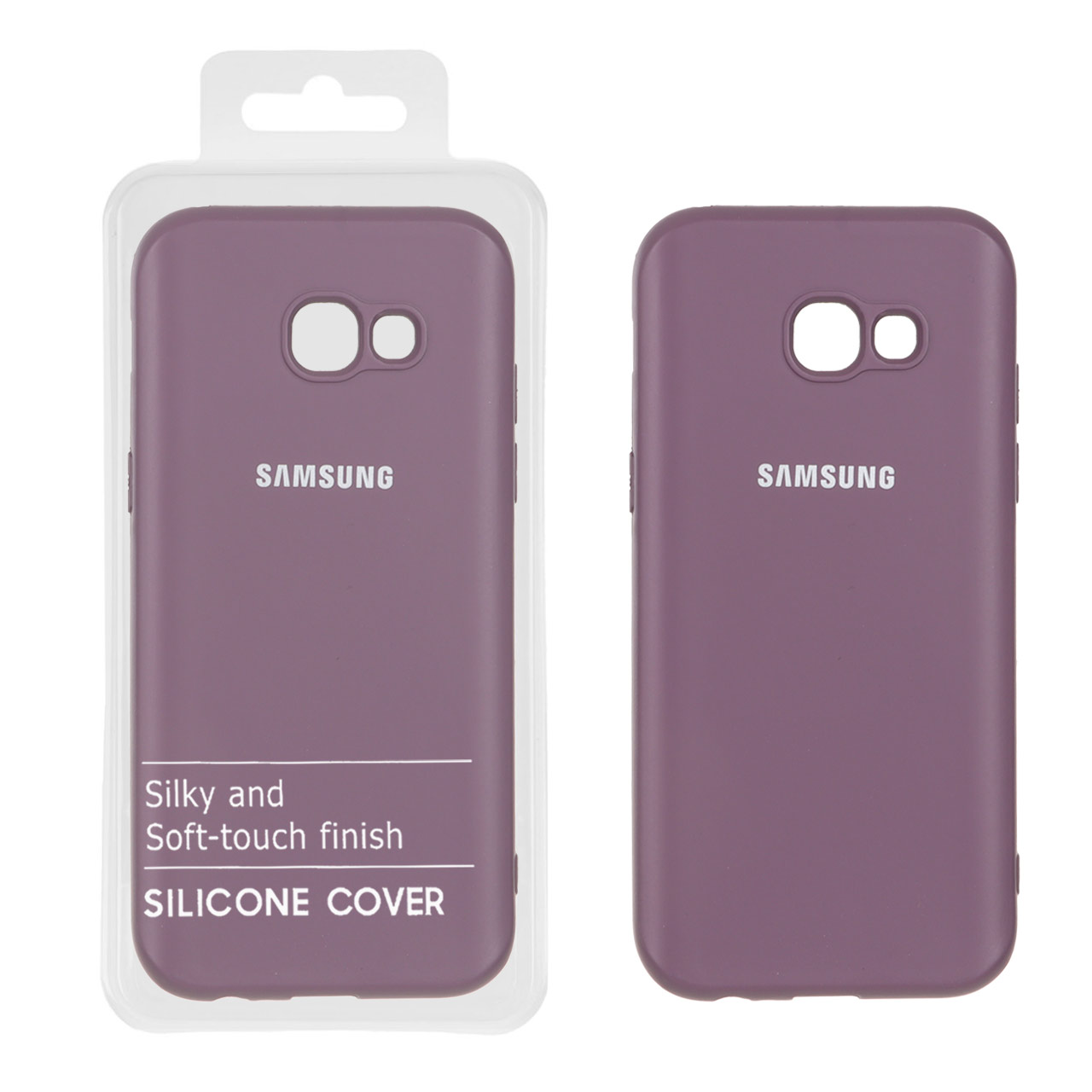 705906 قاب نیو سیلیکون محافظ لنزدار Samsung A5-2017 / A520 - RFF - بادمجانی (پک دار) - تصویر 1