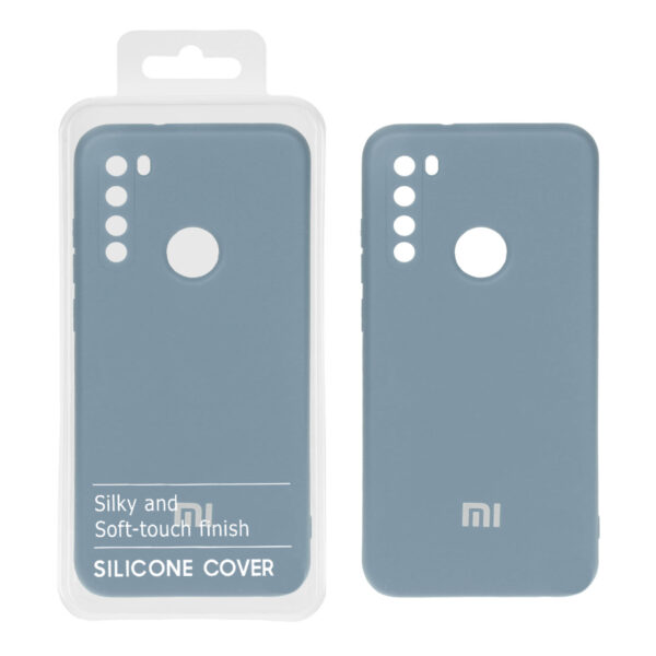 قاب نیو سیلیکون محافظ لنزدار Xiaomi Redmi Note 8 - RFF - آبی فیلی (پک دار)