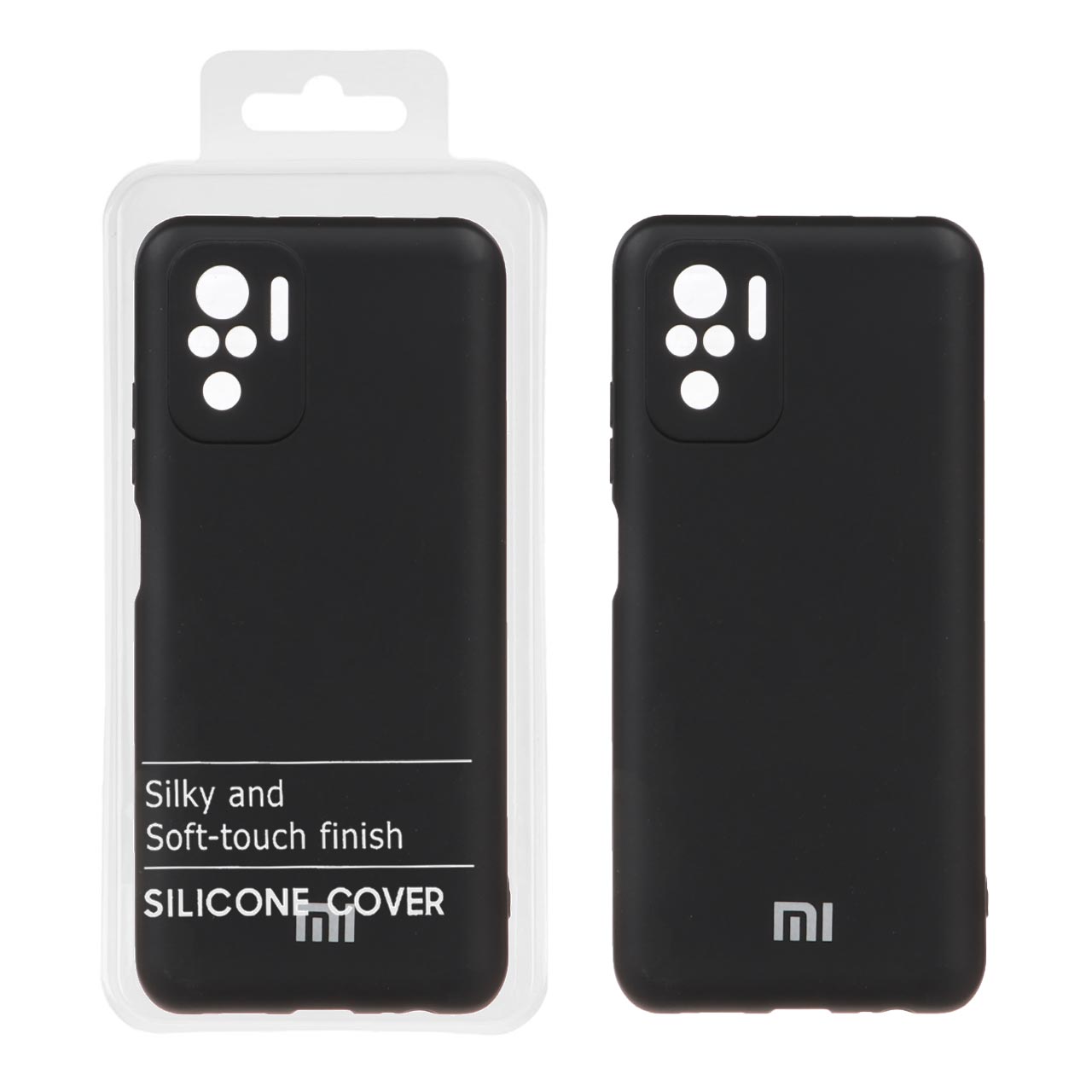 755126 قاب نیو سیلیکون محافظ لنزدار Xiaomi Redmi Note 10-4G / Note 10S / Poco M5S -RFF - مشکی کد7 (پک دار) - تصویر 1