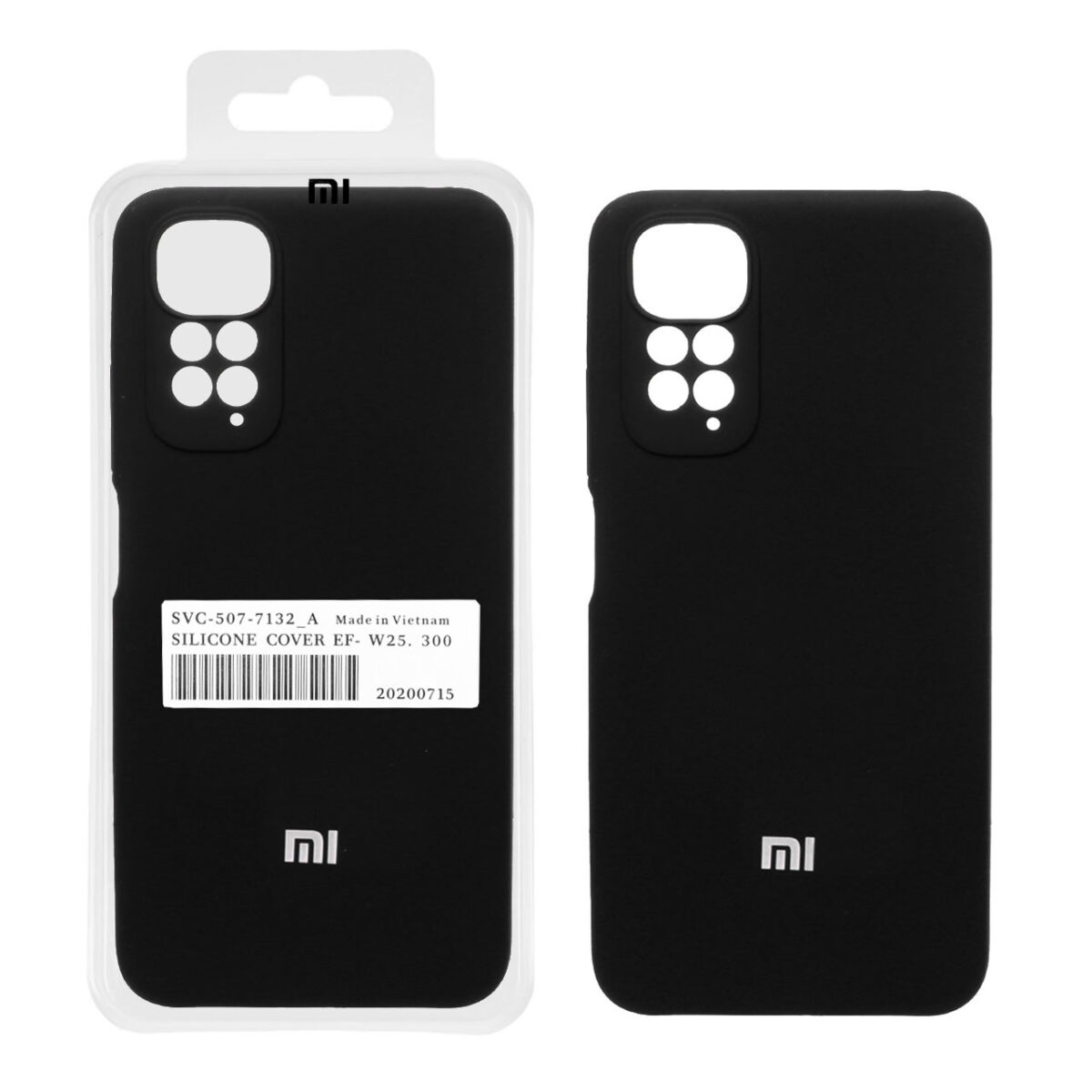 قاب سیلیکونی پاک کنی اورجینال درجه یک Xiaomi Redmi Note 11S / Redmi Note 11-4G - مشکی (پک دار) - تصویر 1