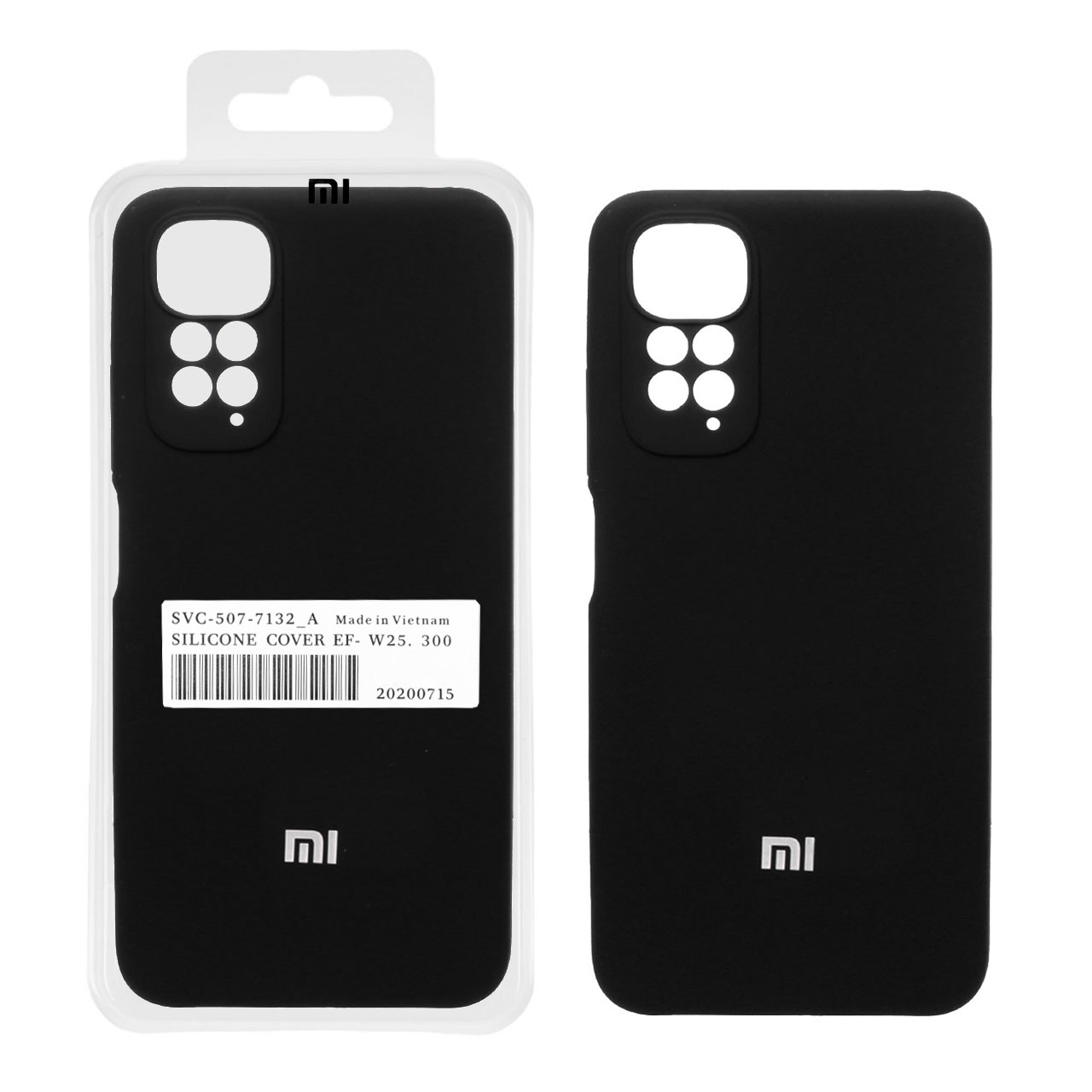 811238 قاب سیلیکونی پاک کنی اورجینال درجه یک Xiaomi Redmi Note 11S / Redmi Note 11-4G - مشکی (پک دار) - تصویر 1