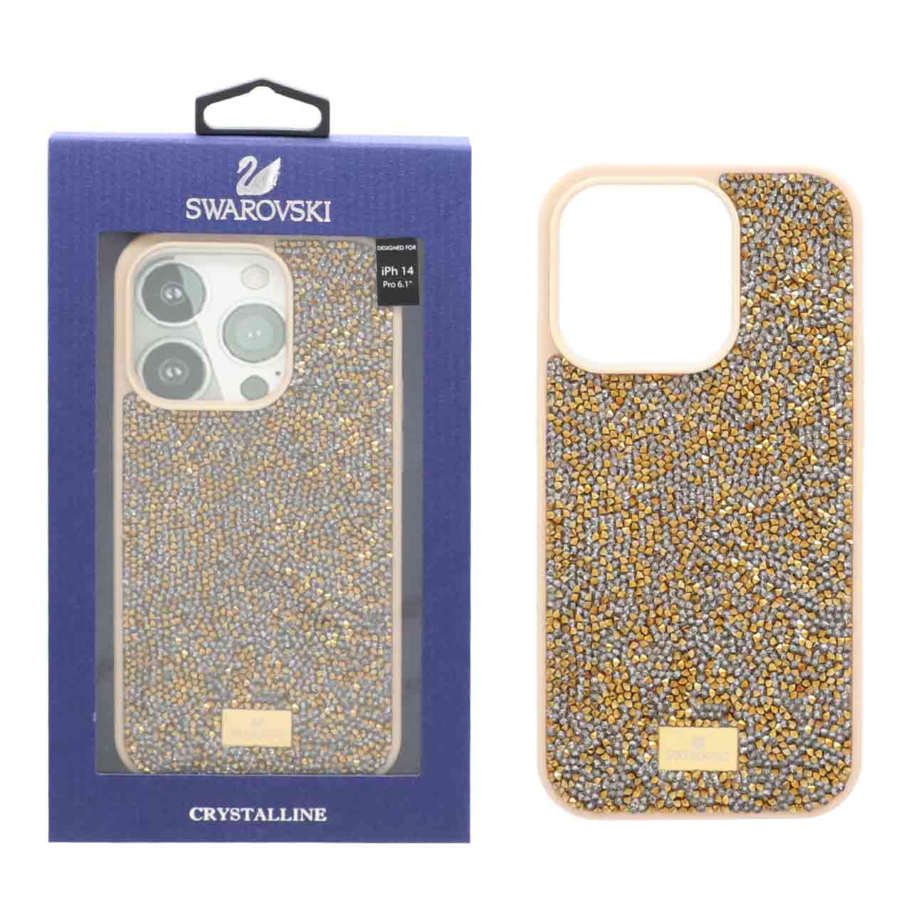 824726 قاب Apple iPhone 14 Pro - Original Swarovski - طلایی ( پک دار ) - تصویر 1