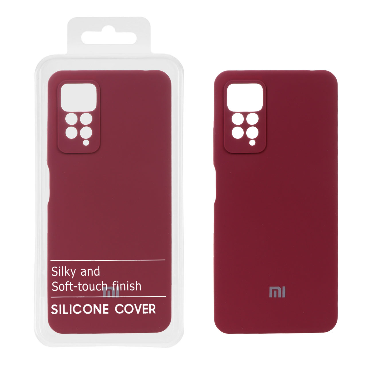 876850 قاب سیلیکونی پاک کنی اورجینال درجه یک Xiaomi Redmi Note 11 Pro Plus - زرشکی (پک دار) - تصویر 1
