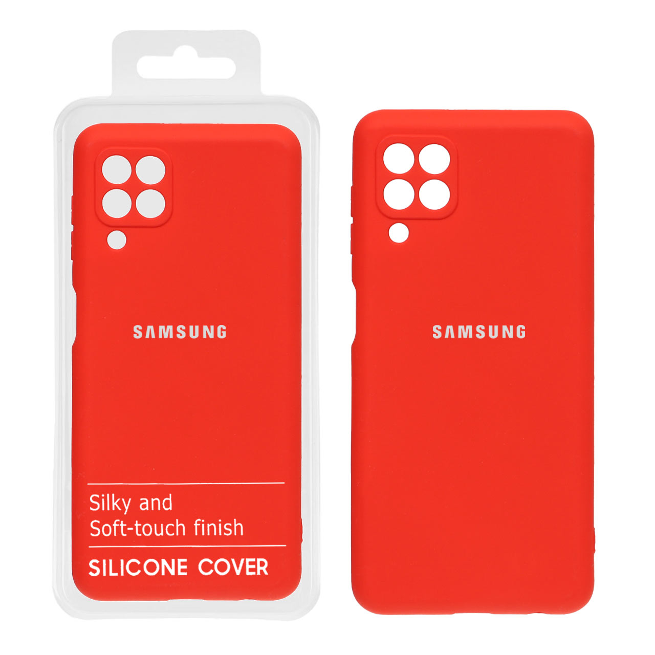 898856 قاب نیو سیلیکون محافظ لنزدار Samsung A12 / M12 / F12 - RFF - آلبالویی (پک دار) - تصویر 1