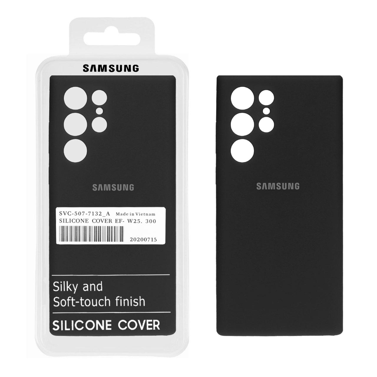 936380 قاب سیلیکونی پاک کنی اورجینال درجه یک Samsung Galaxy S22 Ultra - مشکی (پک دار) - تصویر 1