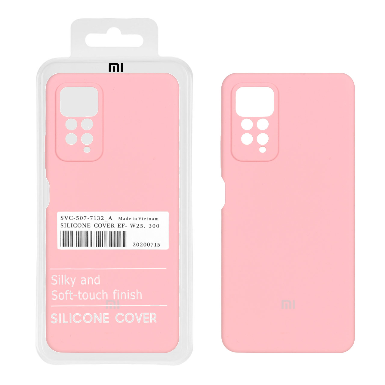 941432 قاب سیلیکونی پاک کنی اورجینال درجه یک Xiaomi Redmi Note 11 Pro Plus - صورتی روشن (پک دار) - تصویر 1