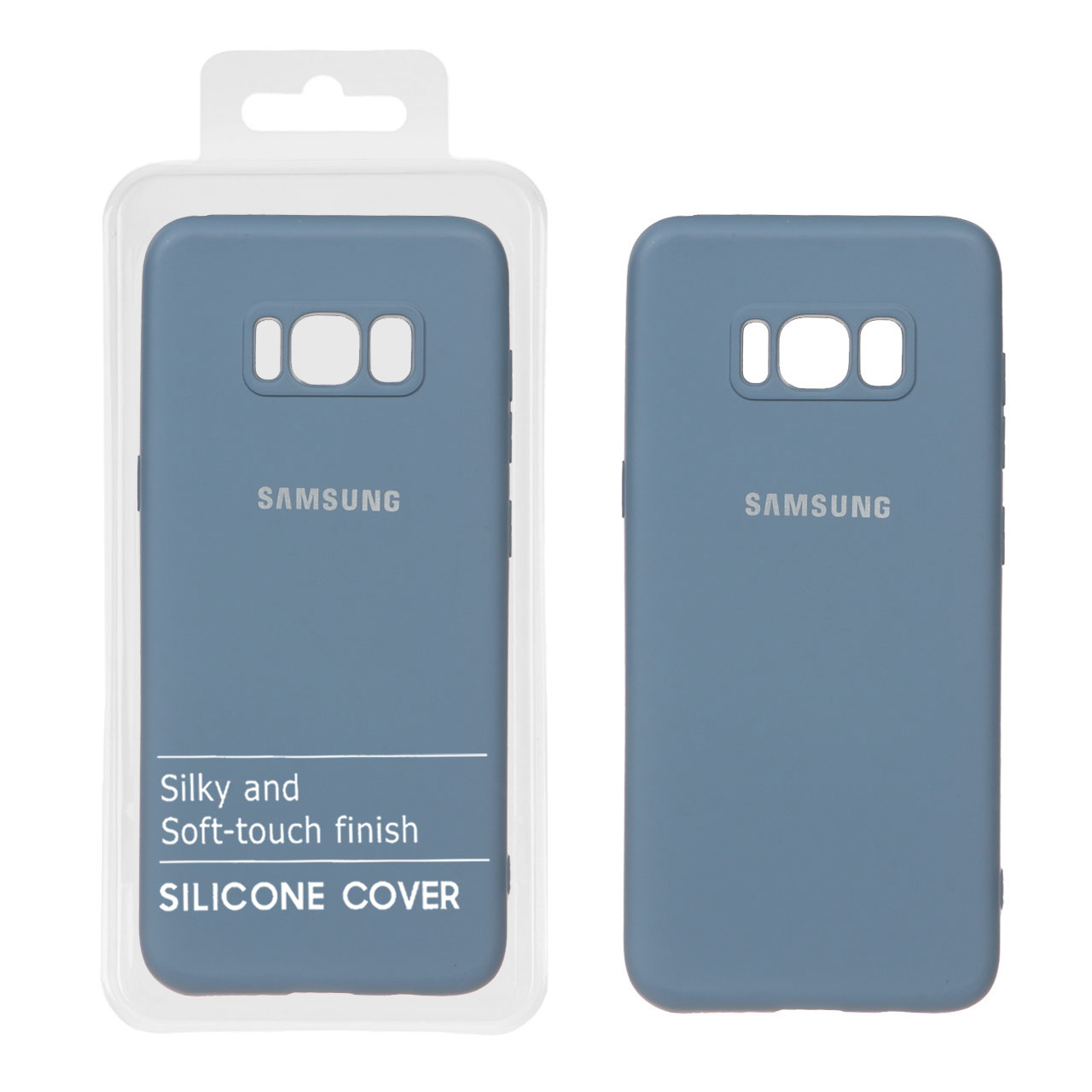 947372 قاب نیو سیلیکون محافظ لنزدار Samsung S8 - RFF - آبی فیلی (پک دار) - تصویر 1