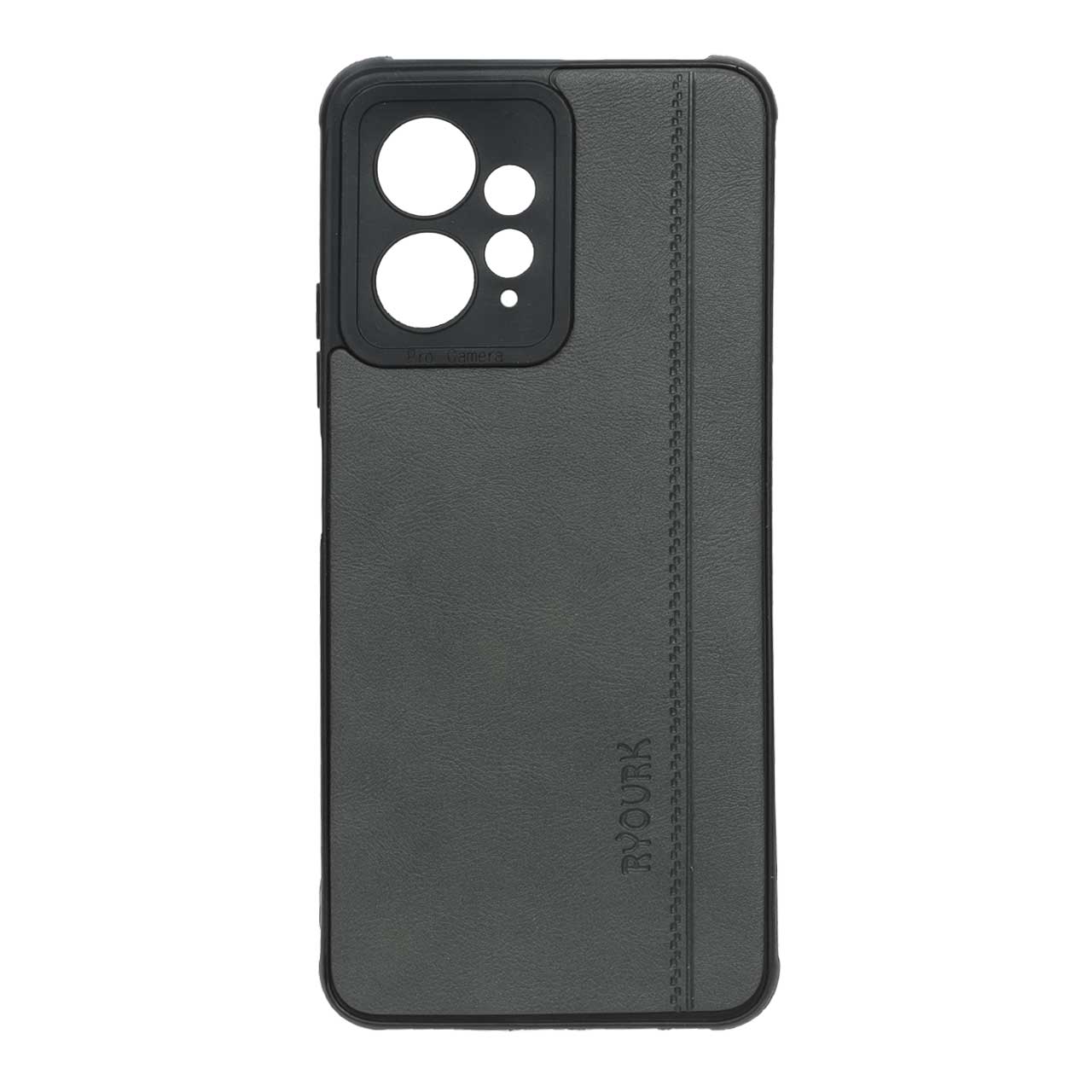 963364 قاب طرح چرم RYOURK مدل Xiaomi Redmi Note 12 4G - خاکستری - تصویر 1