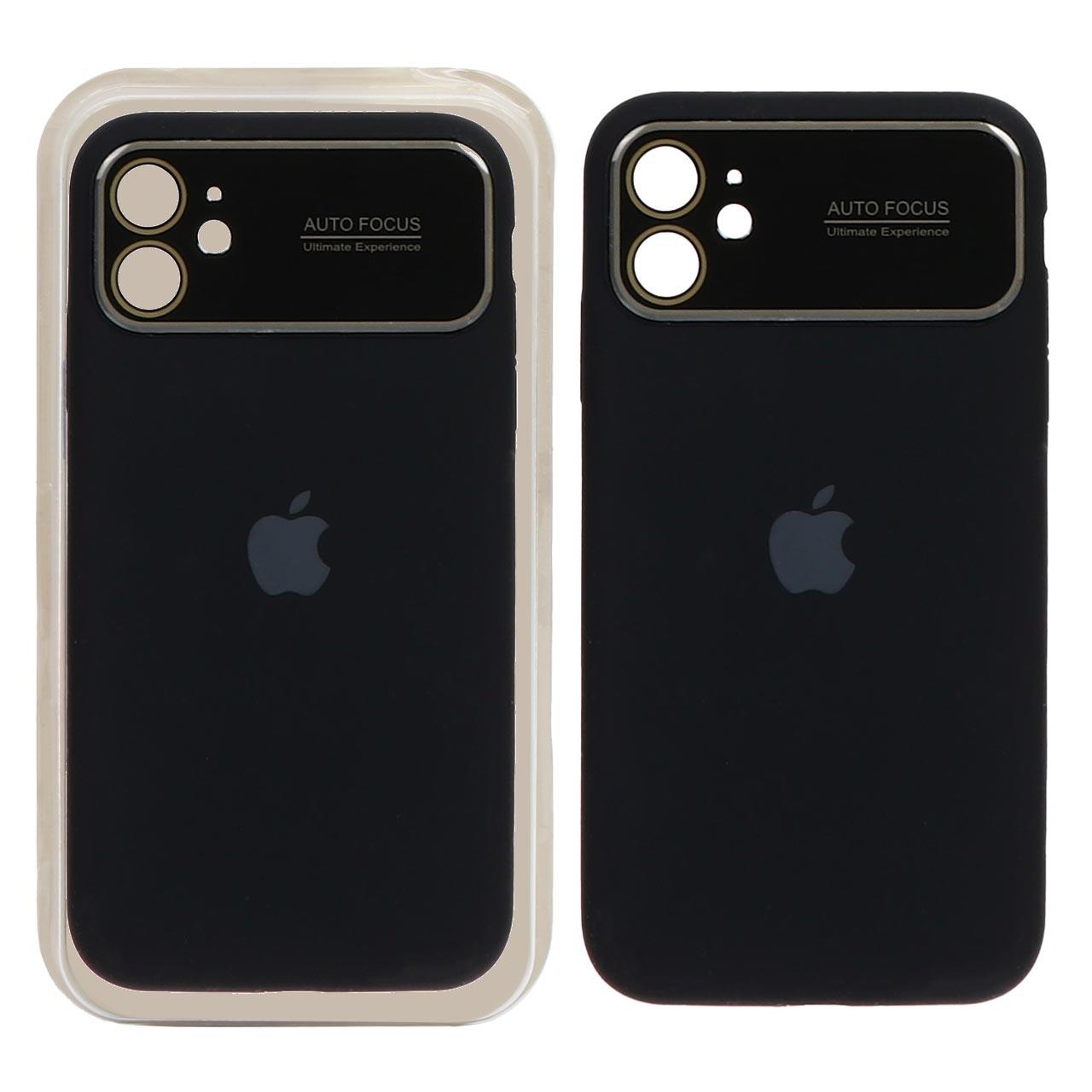 996602 قاب سیلیکونی اورجینال Auto Focus محافظ لنز شیشه ای Apple iPhone 12 - مشکی - تصویر 1