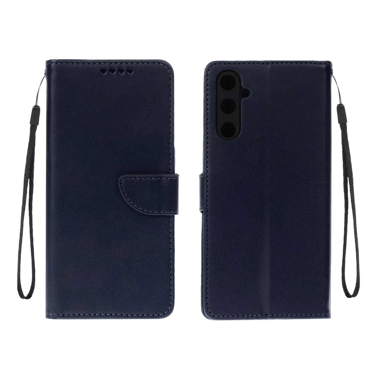 1018888 کیف چرمی موبایل مگنتی محافظ لنزدار Samsung Galaxy A05s - سرمه ای - تصویر 1