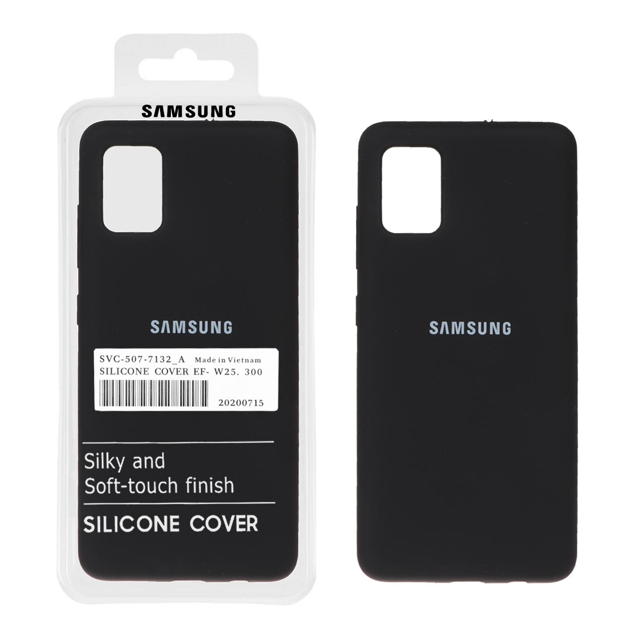 1064892 قاب سیلیکونی پاک کنی اورجینال درجه یک Samsung Galaxy A51 / M40s - مشکی (پک دار) - تصویر 1