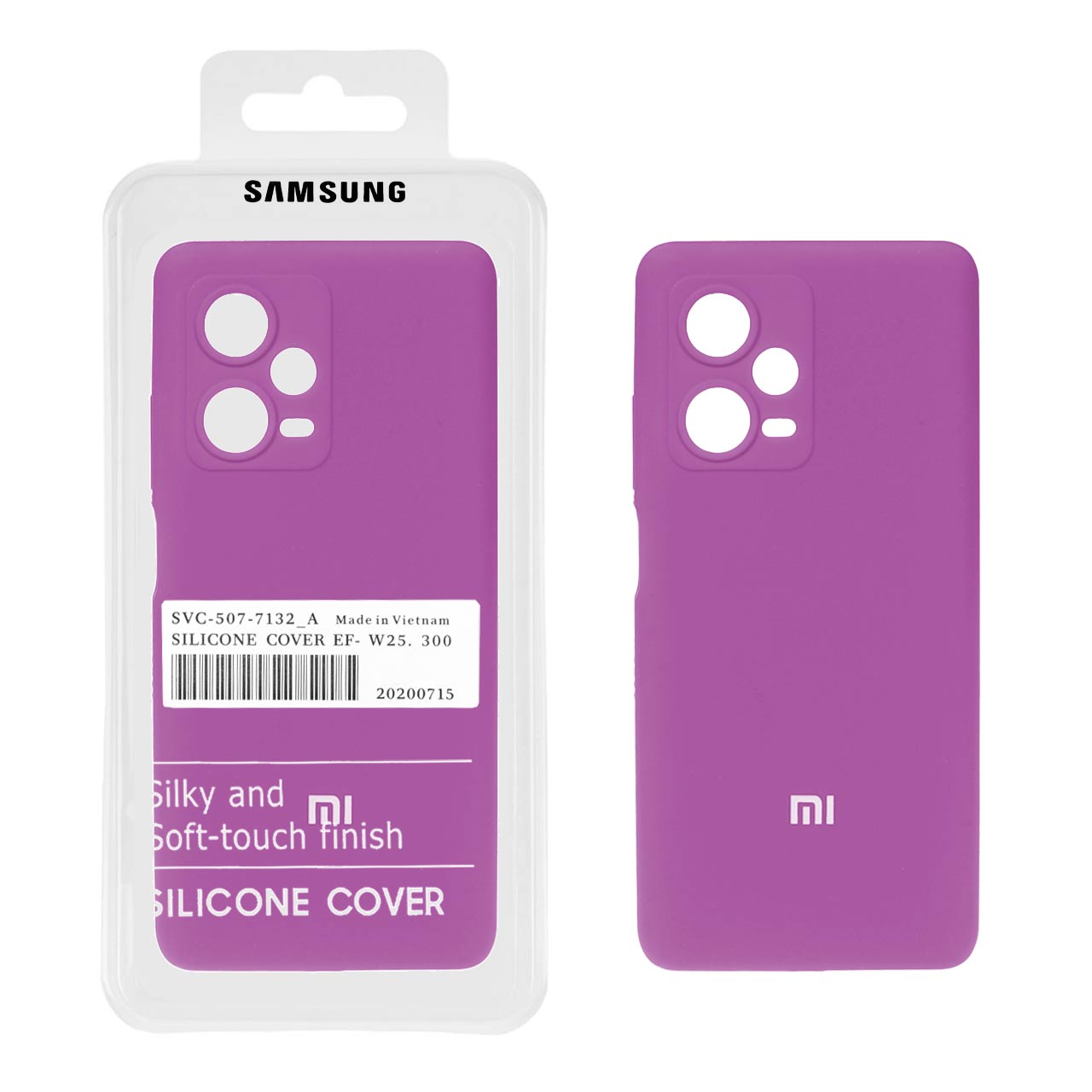 1066712 قاب سیلیکونی پاک کنی اورجینال درجه یک Xiaomi Redmi Note 12 Pro Plus - ارغوانی (پک دار) - تصویر 1